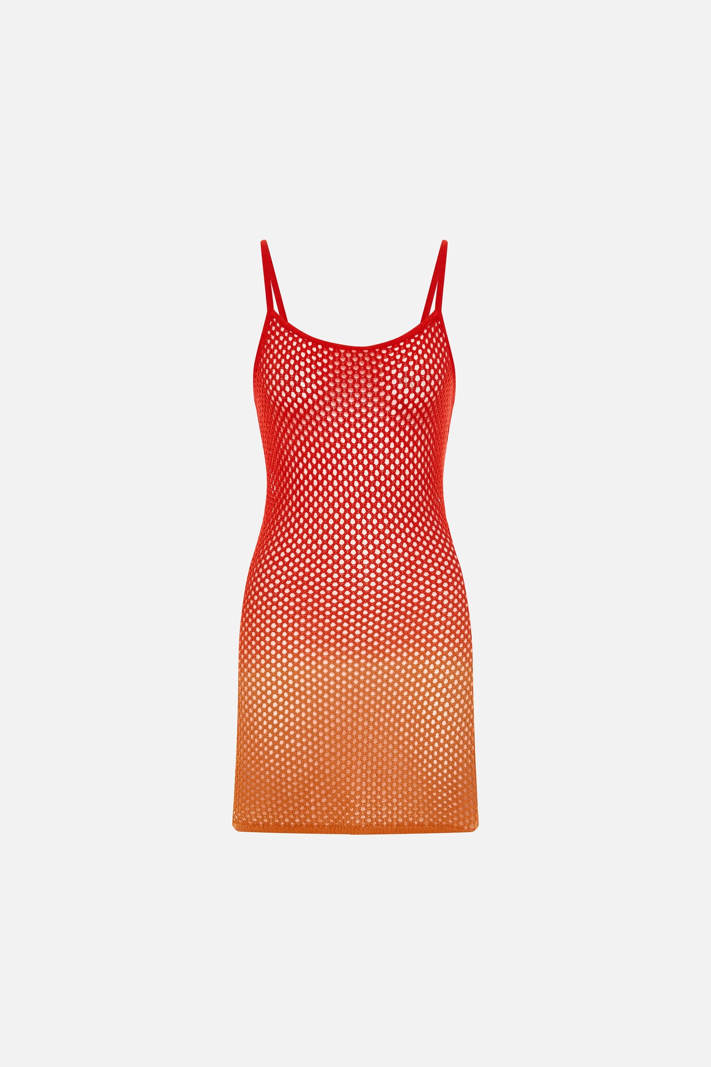 Solar Reflections Golden Hour Open-Knit Beach Mini Dress