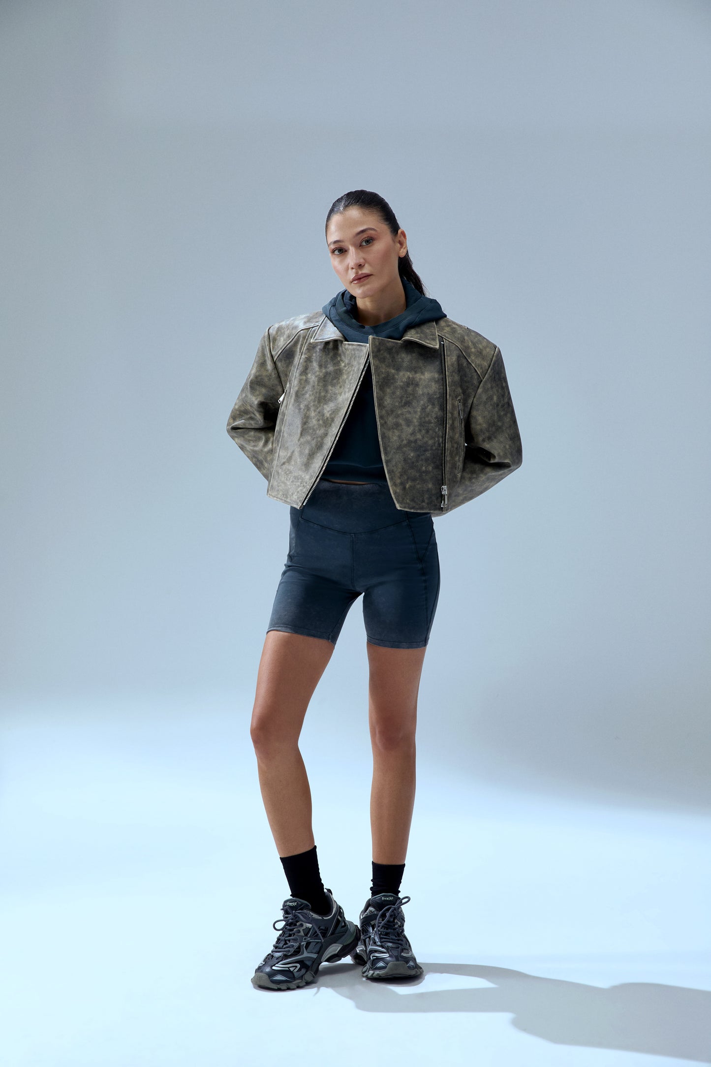 Your *itch Yıkama Efektli Deri Ceket