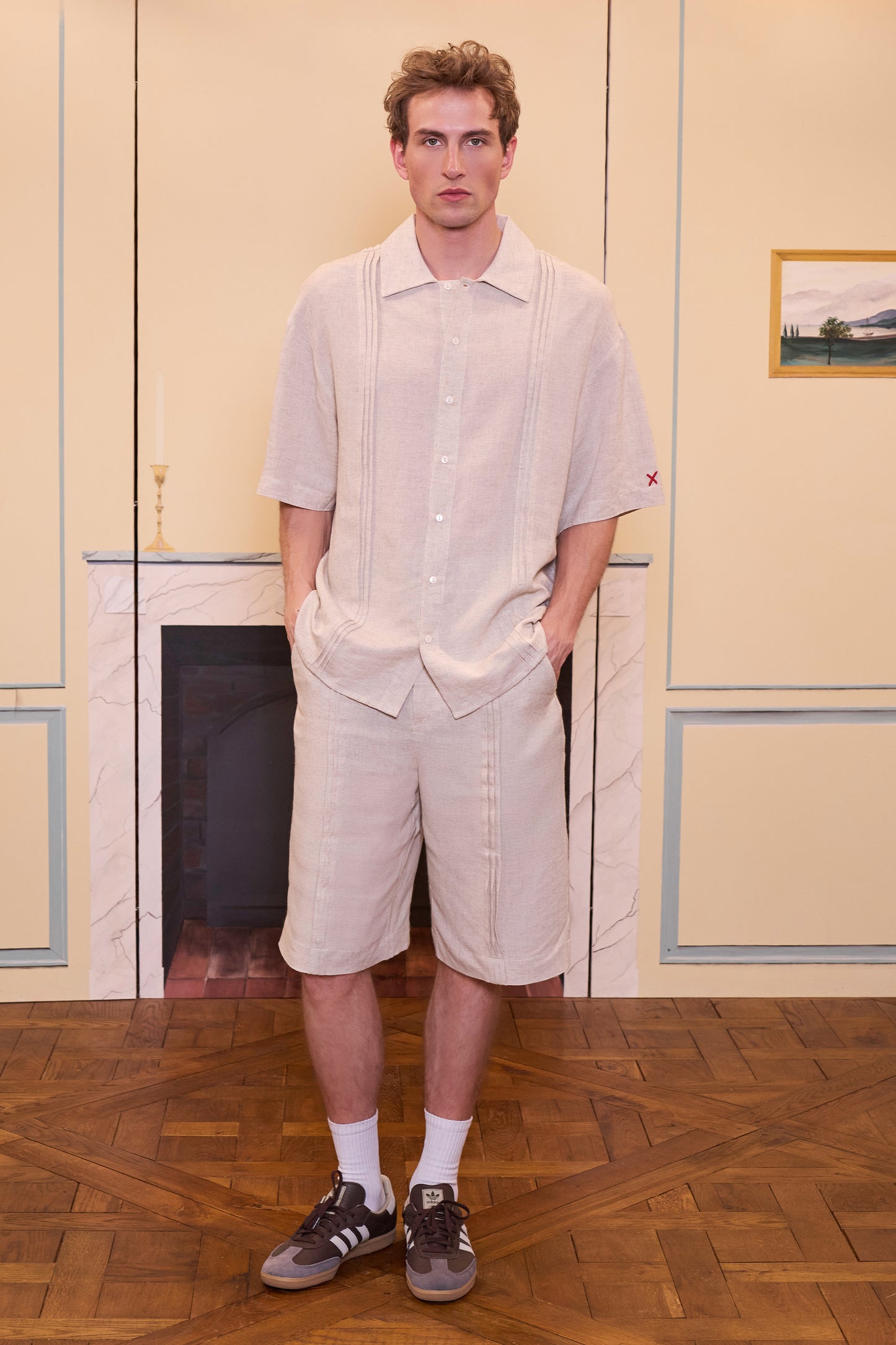 Daydreamers Keten Görünümlü Dikiş Detaylı Şort