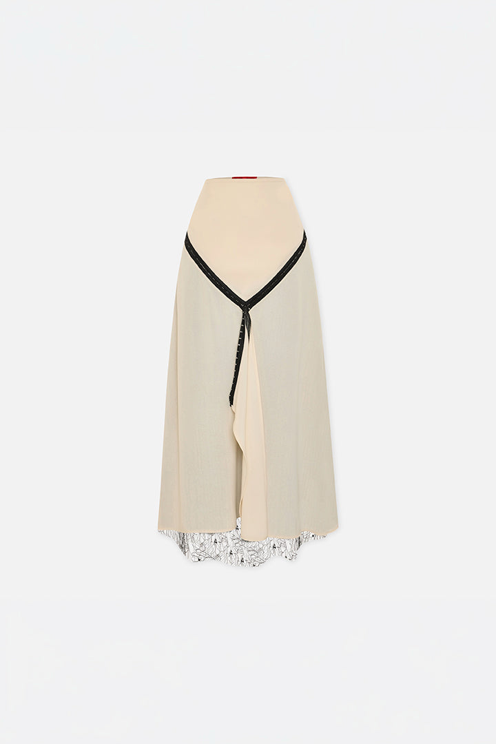 The Party Edit Yırtmaçlı Dantel Panelli Maxi Etek