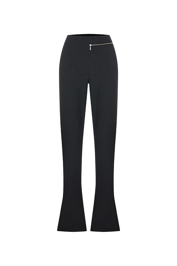 Day to Night in LA Fermuar Detaylı Skinny Flare Pantolon