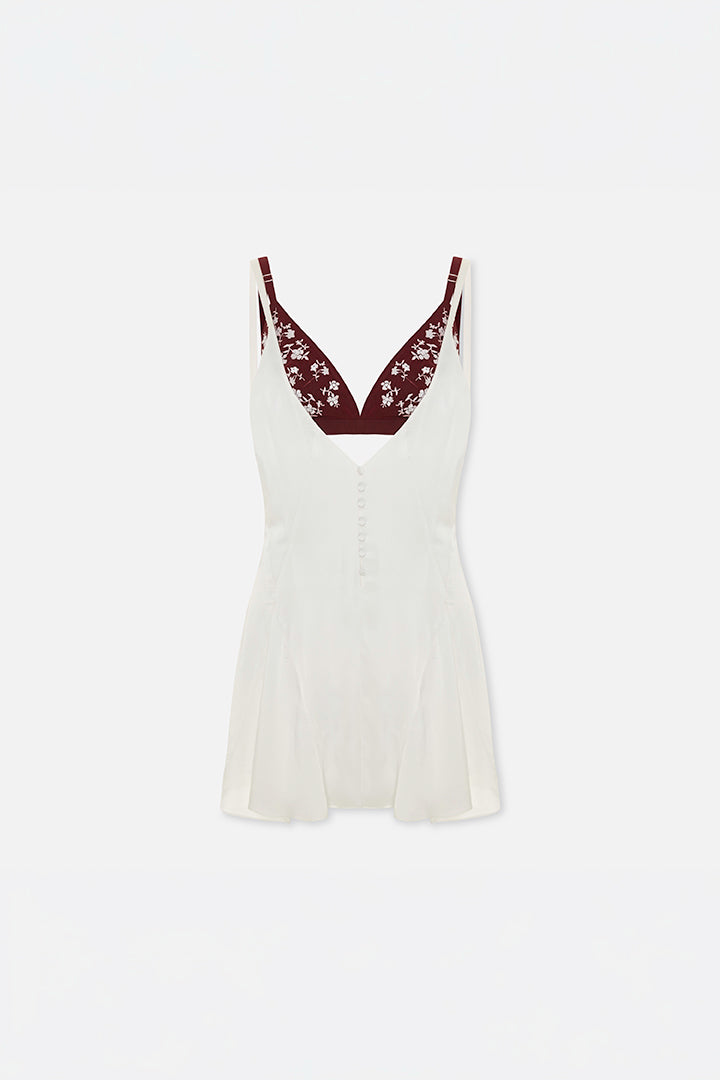 The Broderie Anglaise Edit Nakışlı Büstiyer Detaylı Saten Elbise