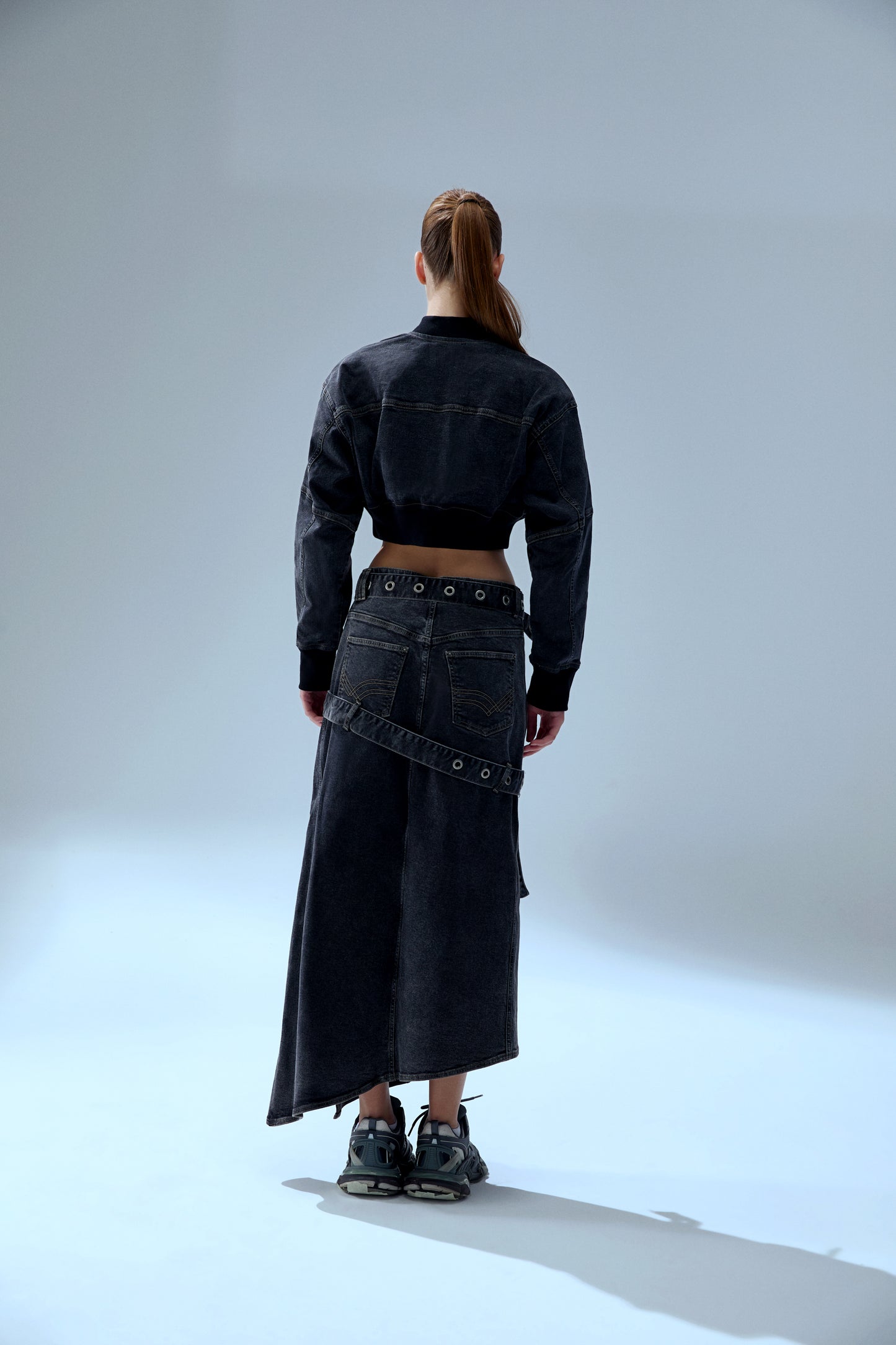 Your *itch Renk Bloklu Denim Etek