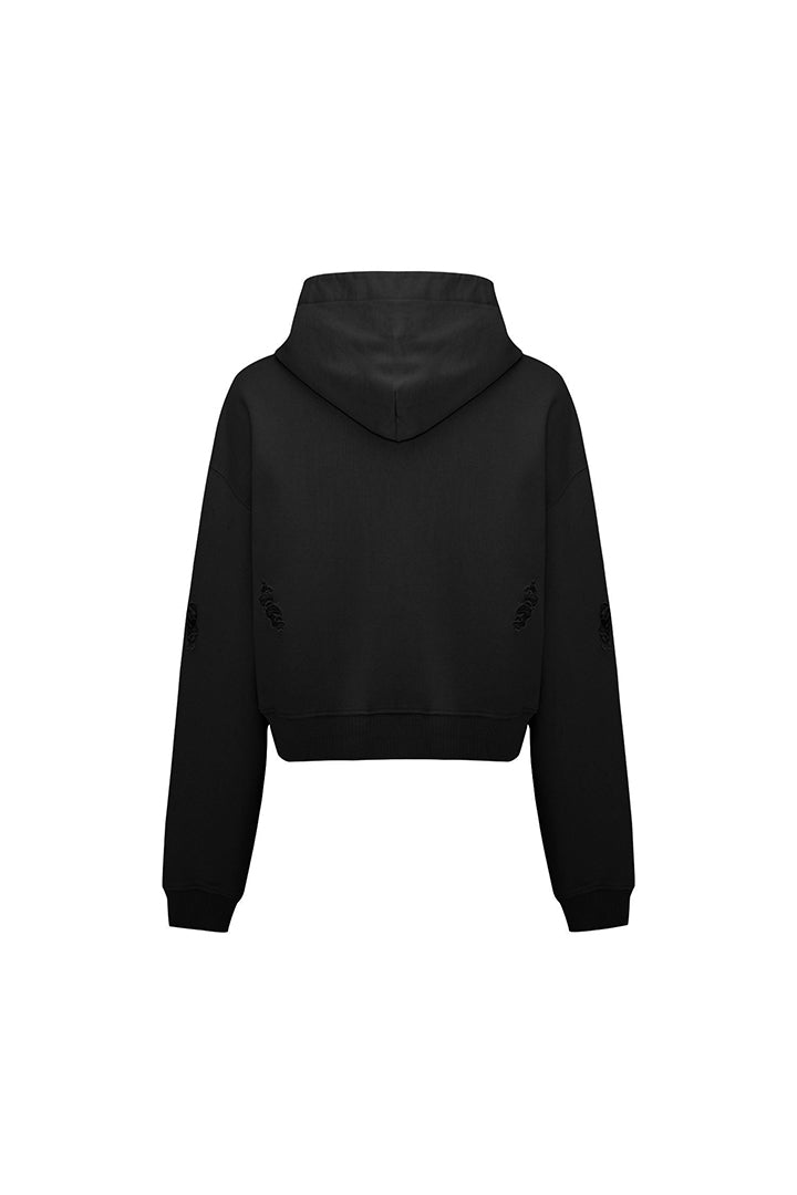 Boomerang Destroyed Zip Up Hoodie