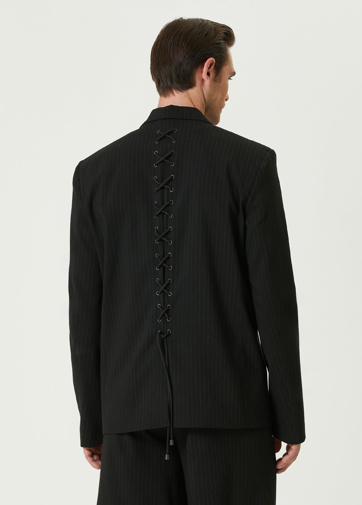 Free Heaven Eyelet Details Striped Blazer