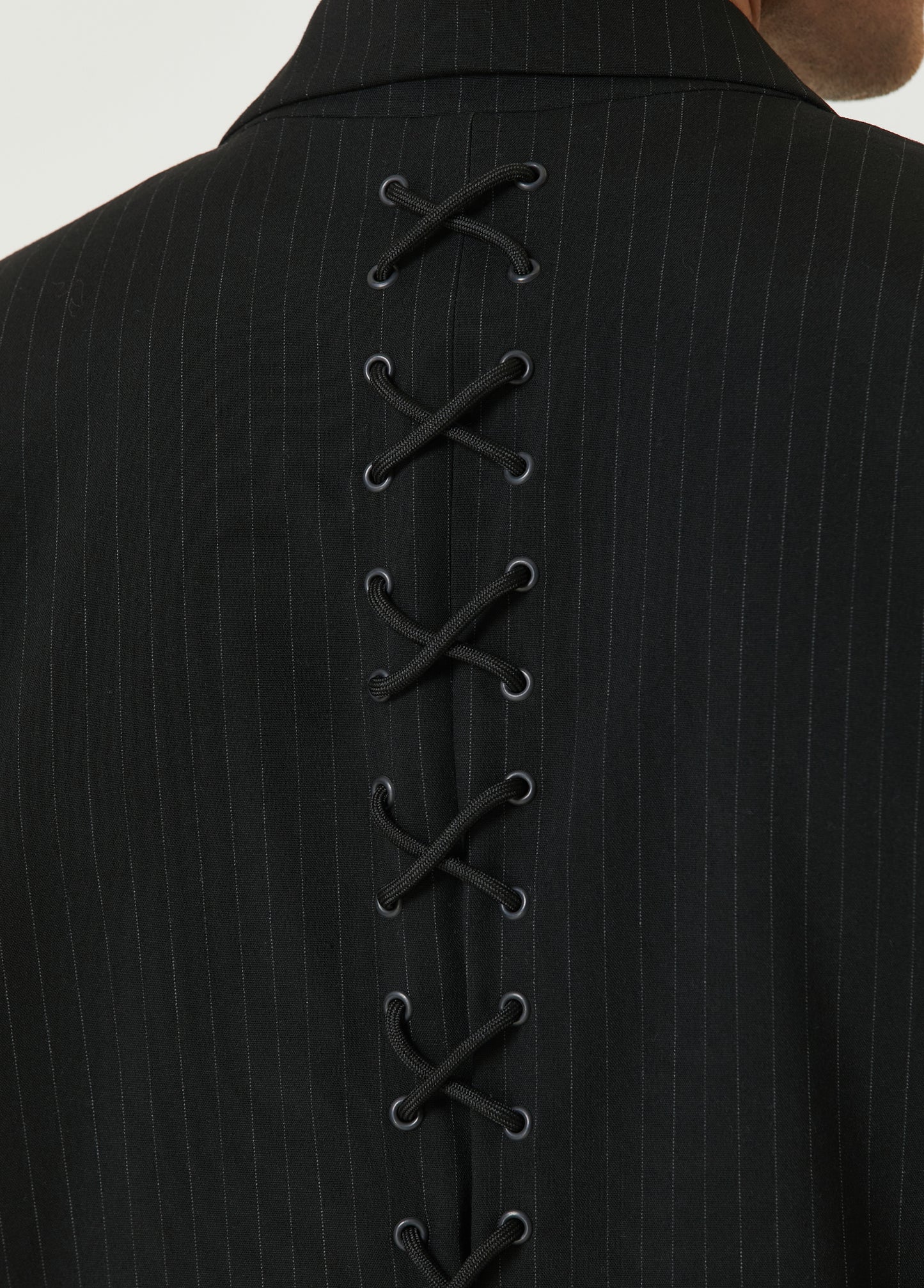 Free Heaven Eyelet Details Striped Blazer