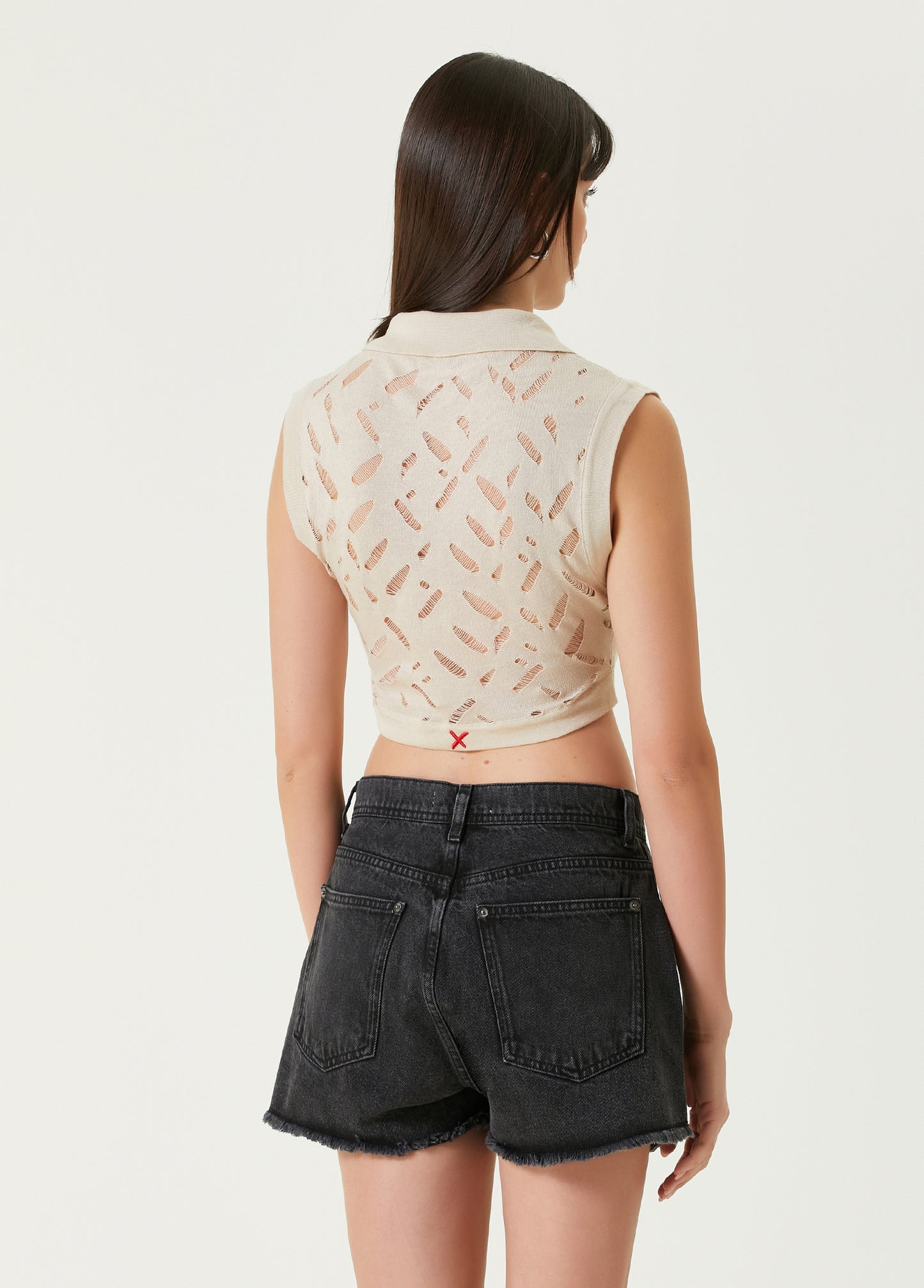 Free Heaven Kısa Yırtık Triko
