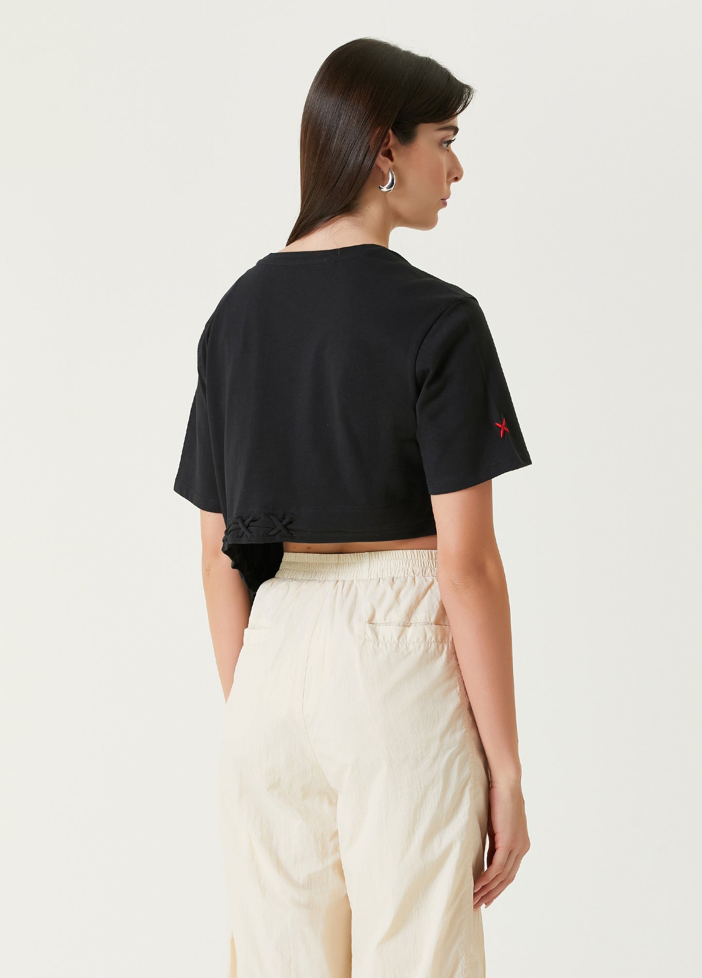 Free Heaven Bağcık Detaylı Kısa Tişört