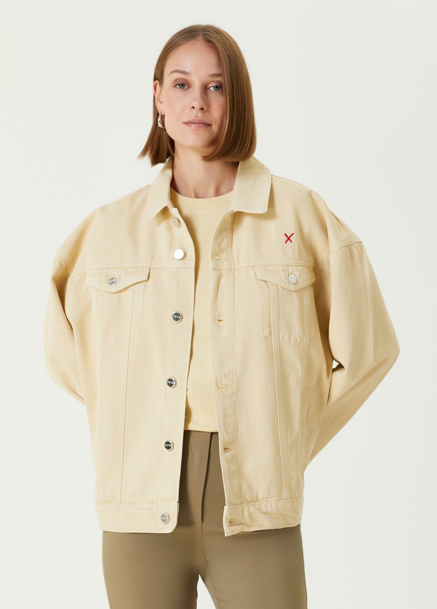 Boomerang Logolu Denim Ceket