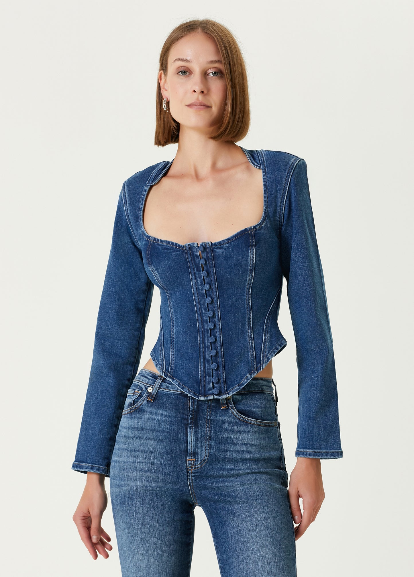 Your *itch Corset Denim Top