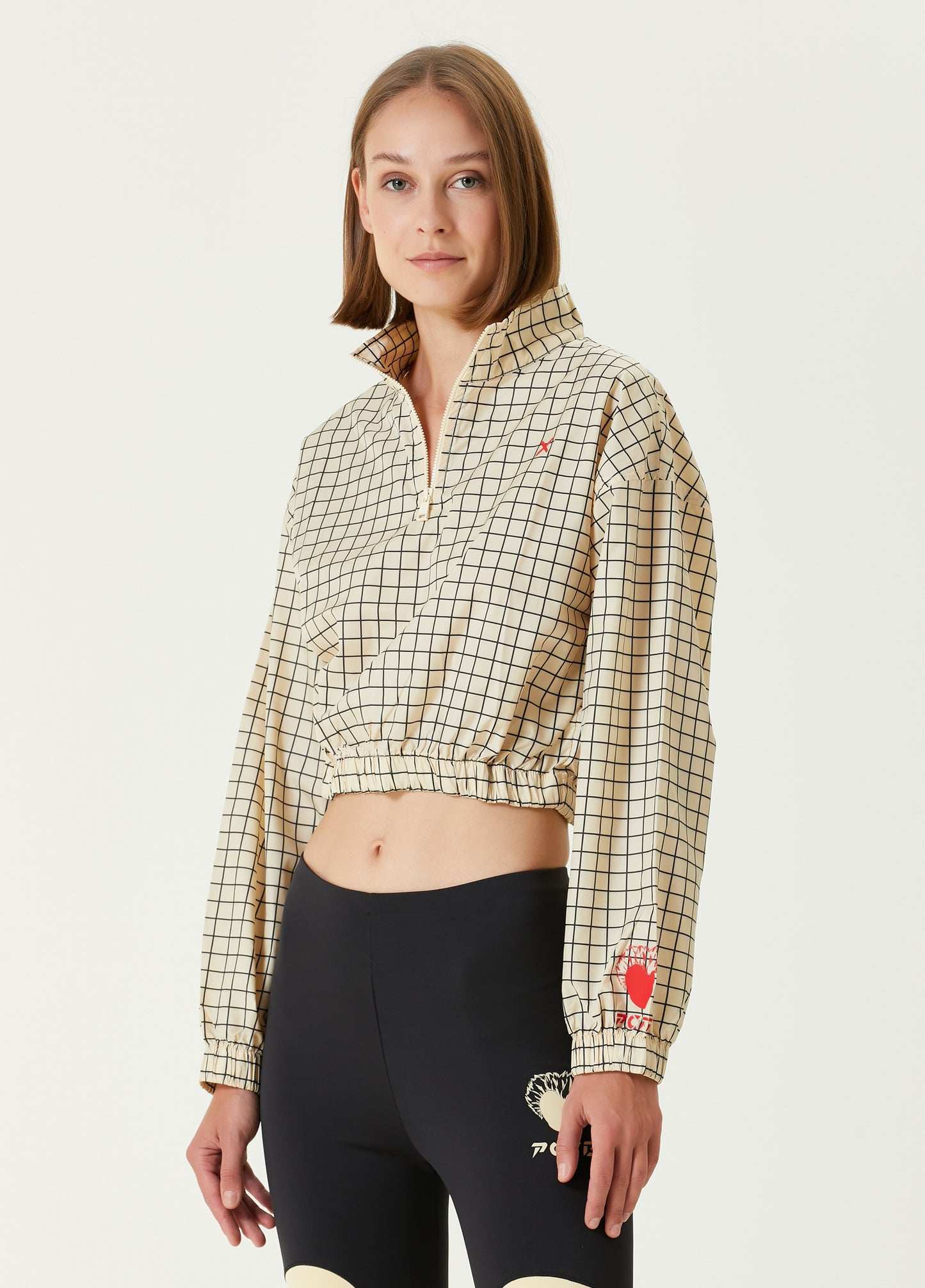 Boomerang Paraşüt Kumaş Crop Sweatshirt