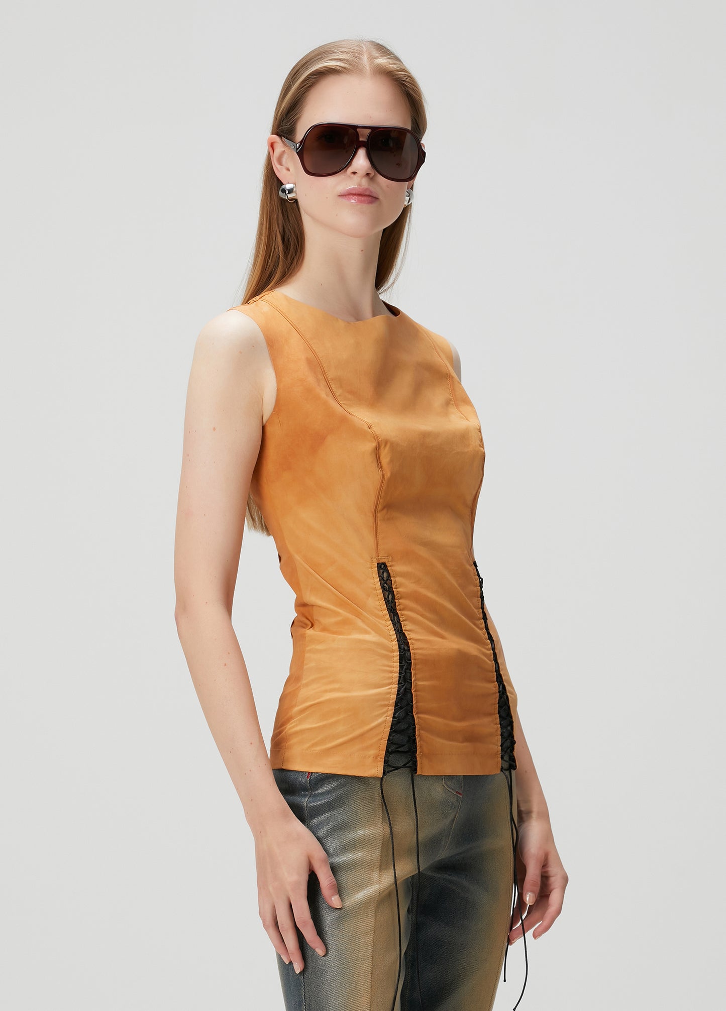 Day To Night In La Top With Slit Detail