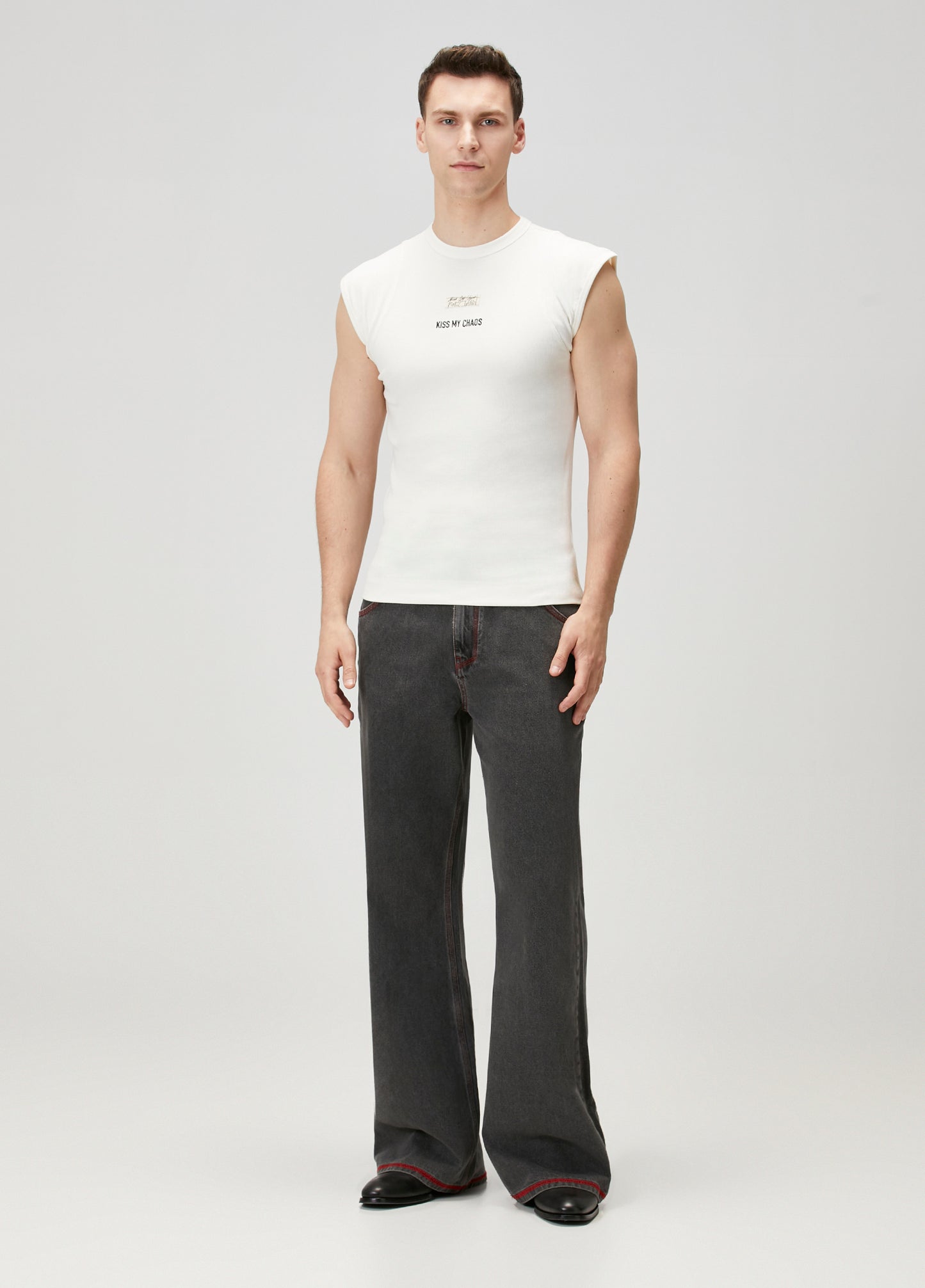 Day to Night in LA Rib Tank Top With Patch