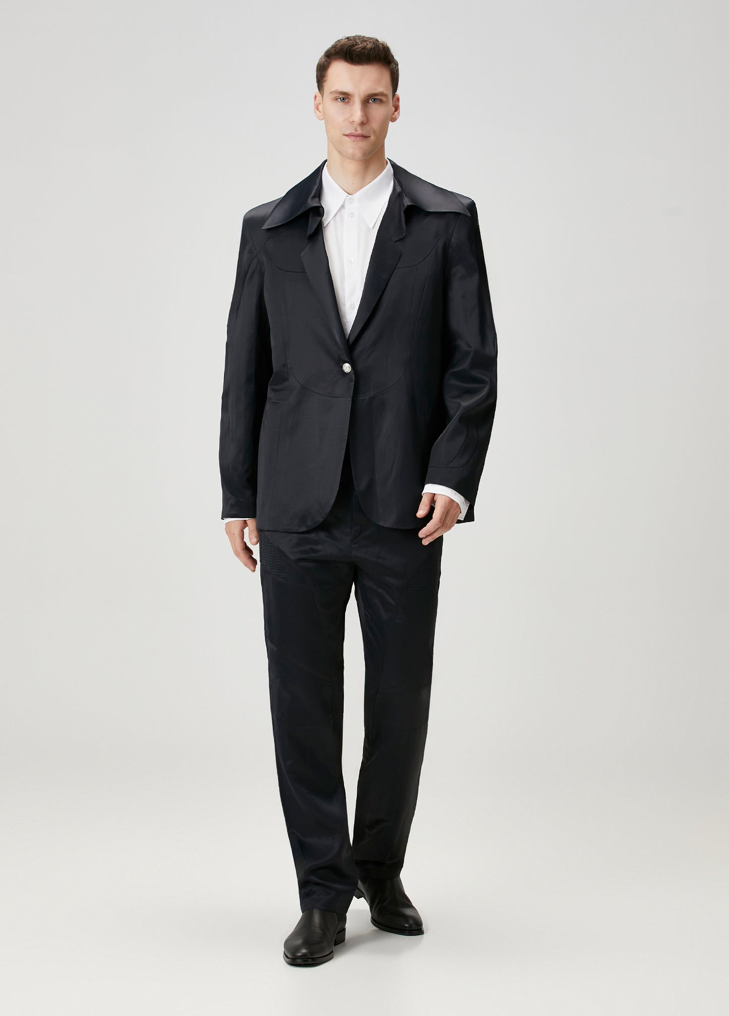 Day to Night in LA Parlak Dokuma Blazer Ceket