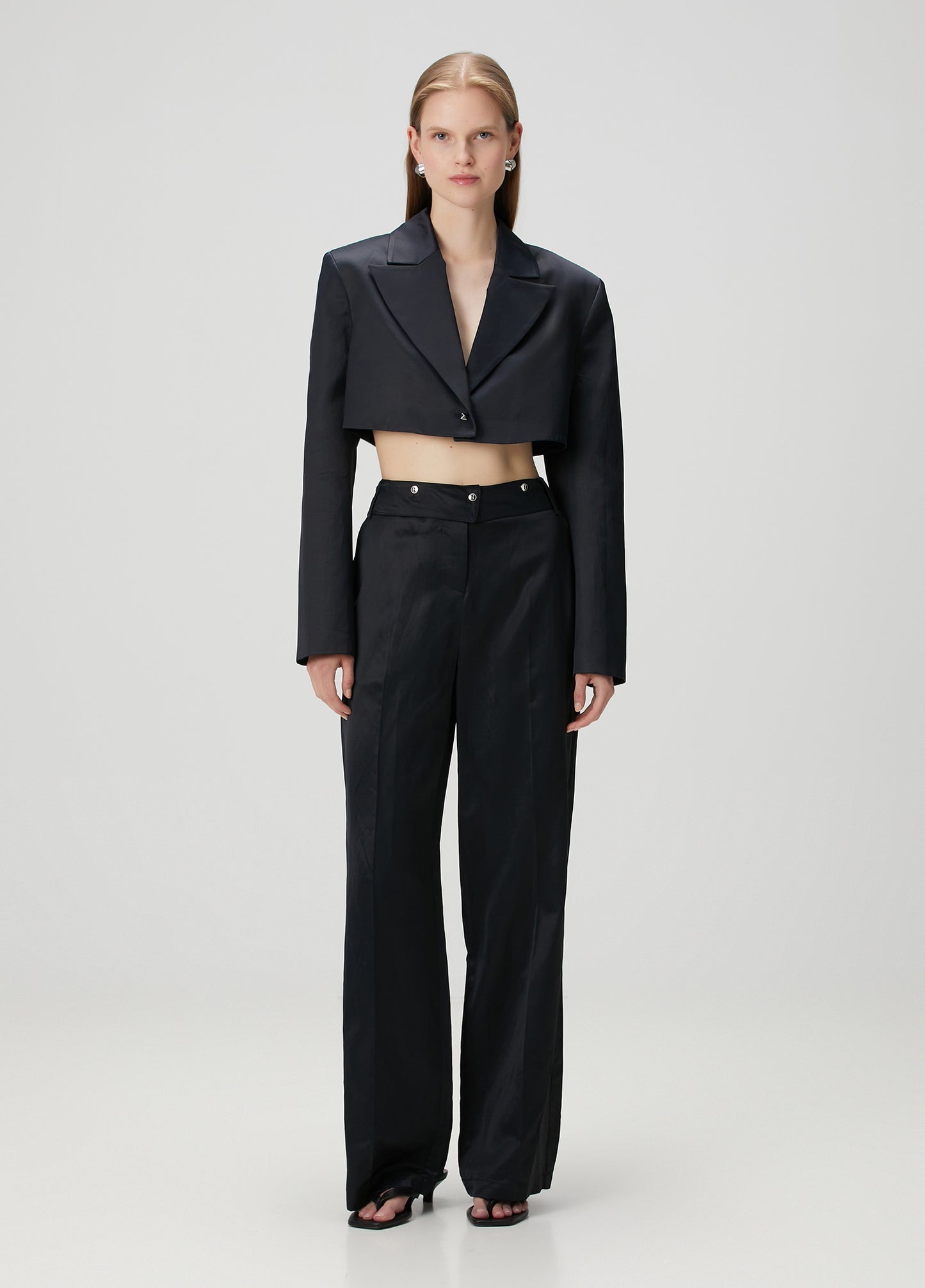 Day To Night In La Crop Shiny Woven Jacket