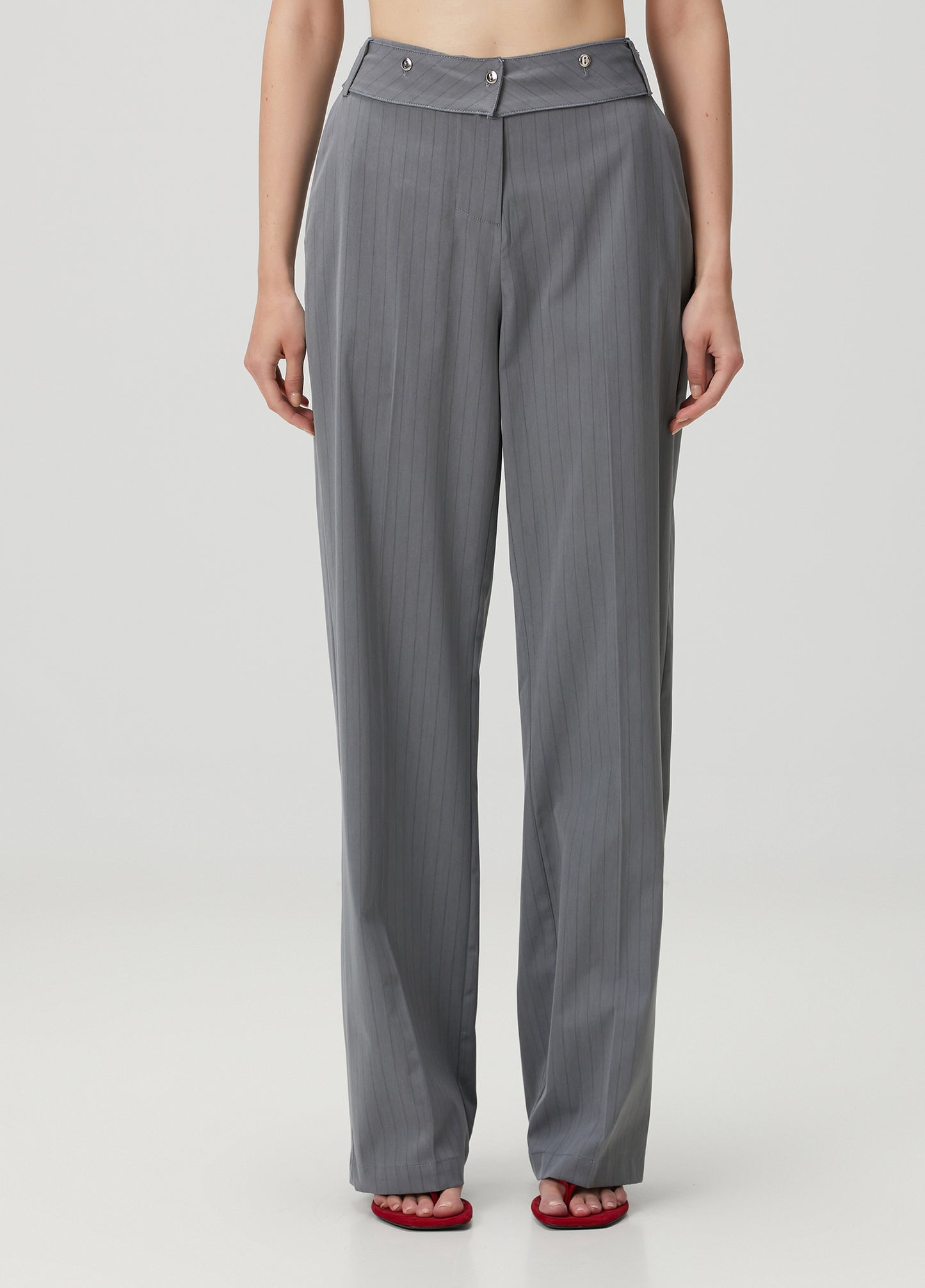 Day To Night In La Woven Pant With Metal Button