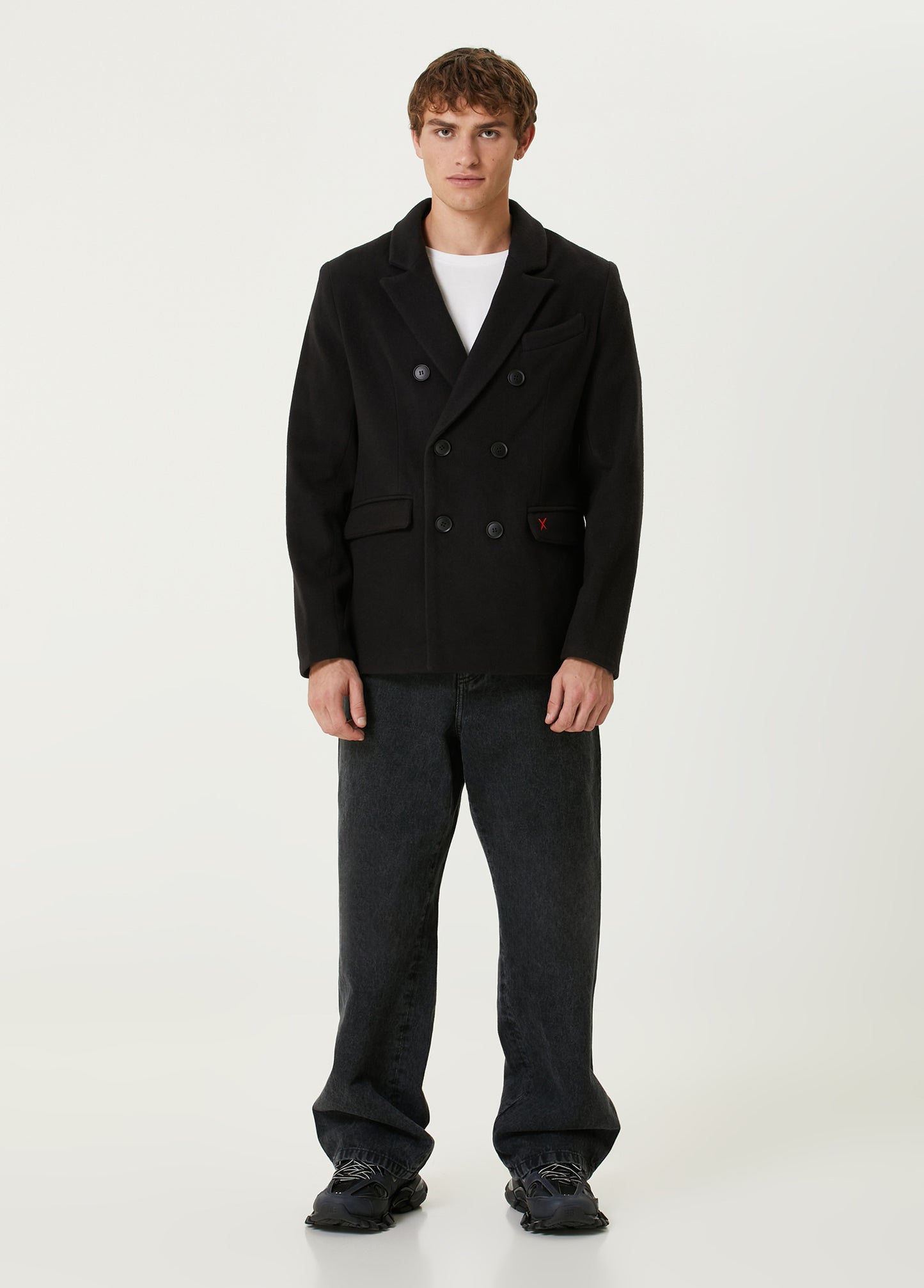 Boomerang Çift Düğmeli Kaban