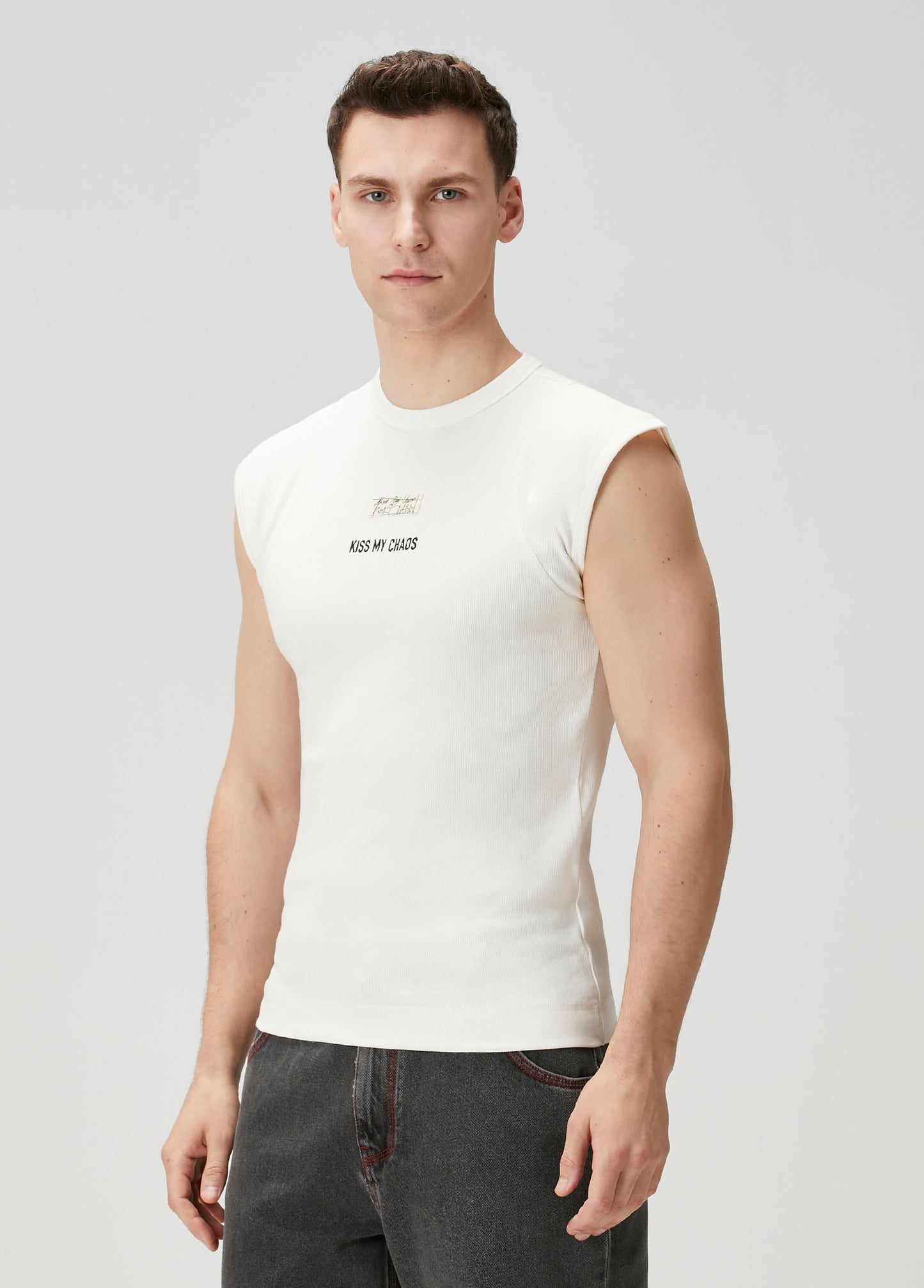 Day to Night in LA Rib Tank Top With Patch