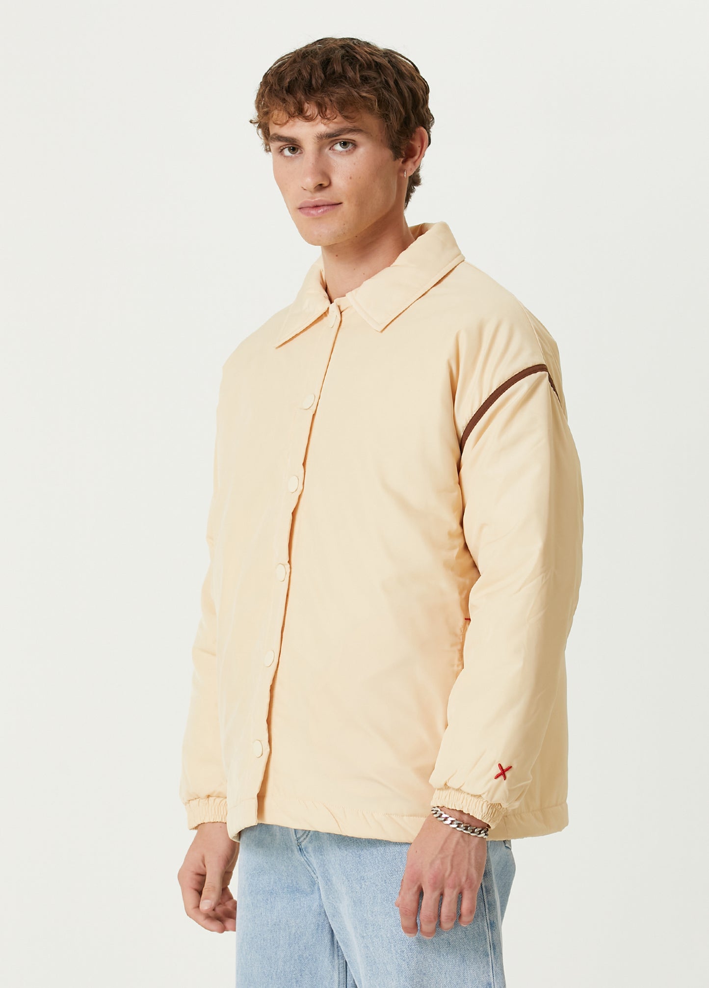 Boomerang Kontrast Şerit Detaylı Oversize Şişme Mont