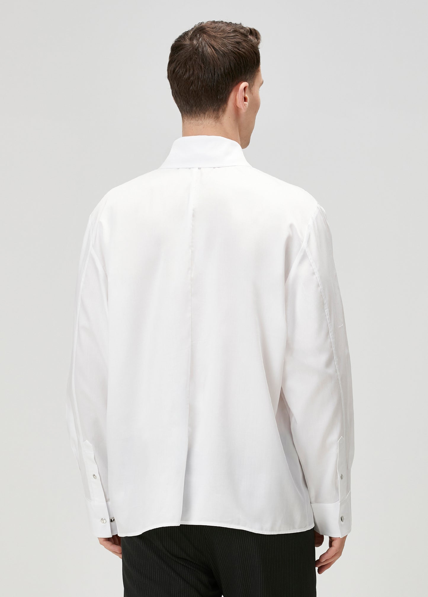 Day to Night in LA Beyaz Çizgili Dokuma Gömlek