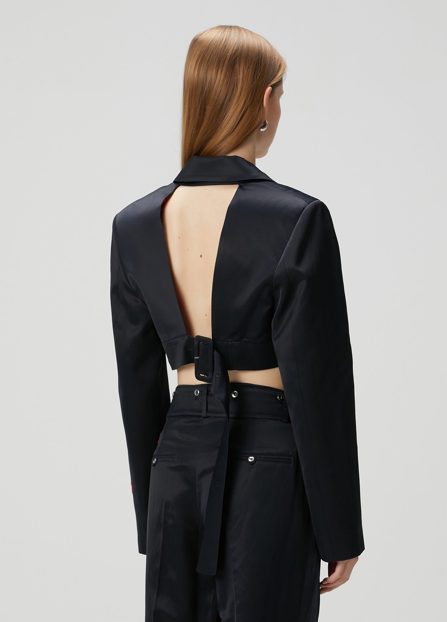 Day To Night In La Crop Shiny Woven Jacket