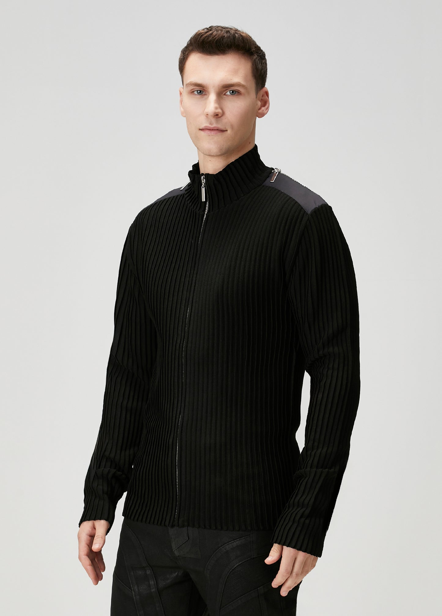 Day to Night in LA Knit Cardigan With Zip Detail