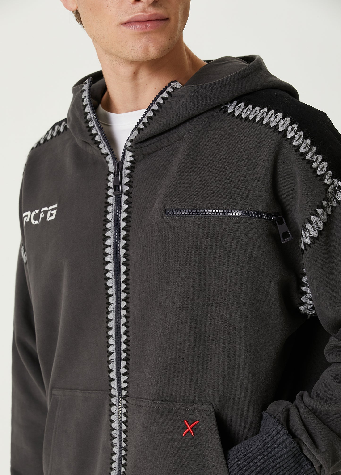 Boomerang Crochet Zip Up Hoodie