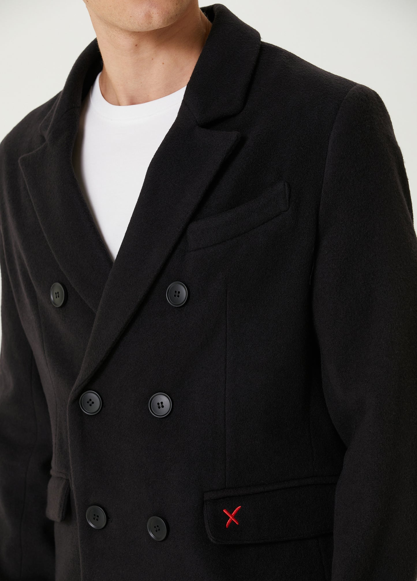 Boomerang Çift Düğmeli Kaban