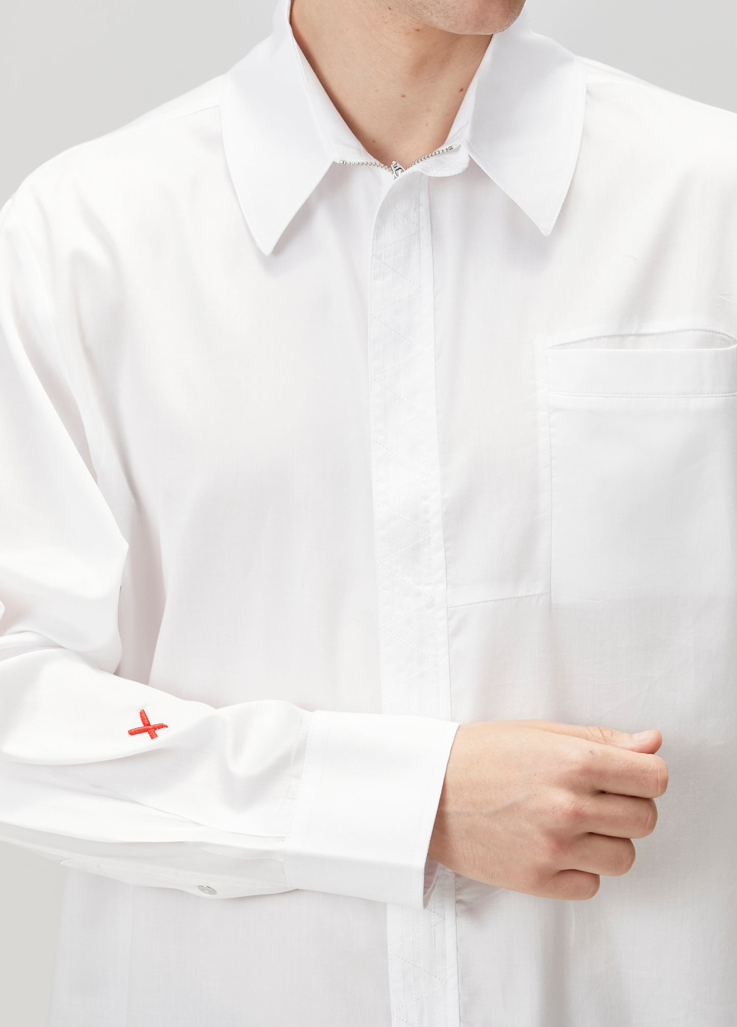 Day to Night in LA Beyaz Çizgili Dokuma Gömlek