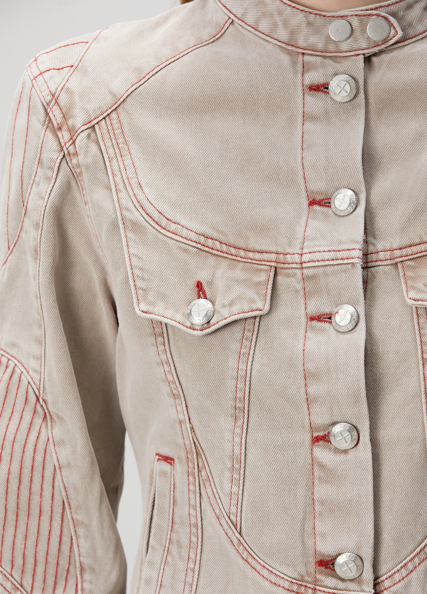 Day to Night in LA Faded Motorcycle Denim Jacket