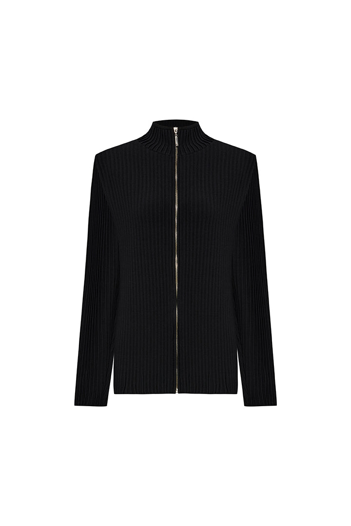 Day to Night in LA Knit Cardigan With Zip Detail