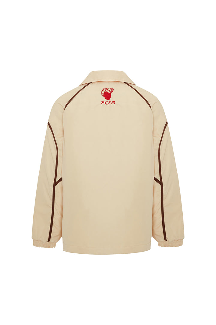 Boomerang Kontrast Şerit Detaylı Oversize Şişme Mont