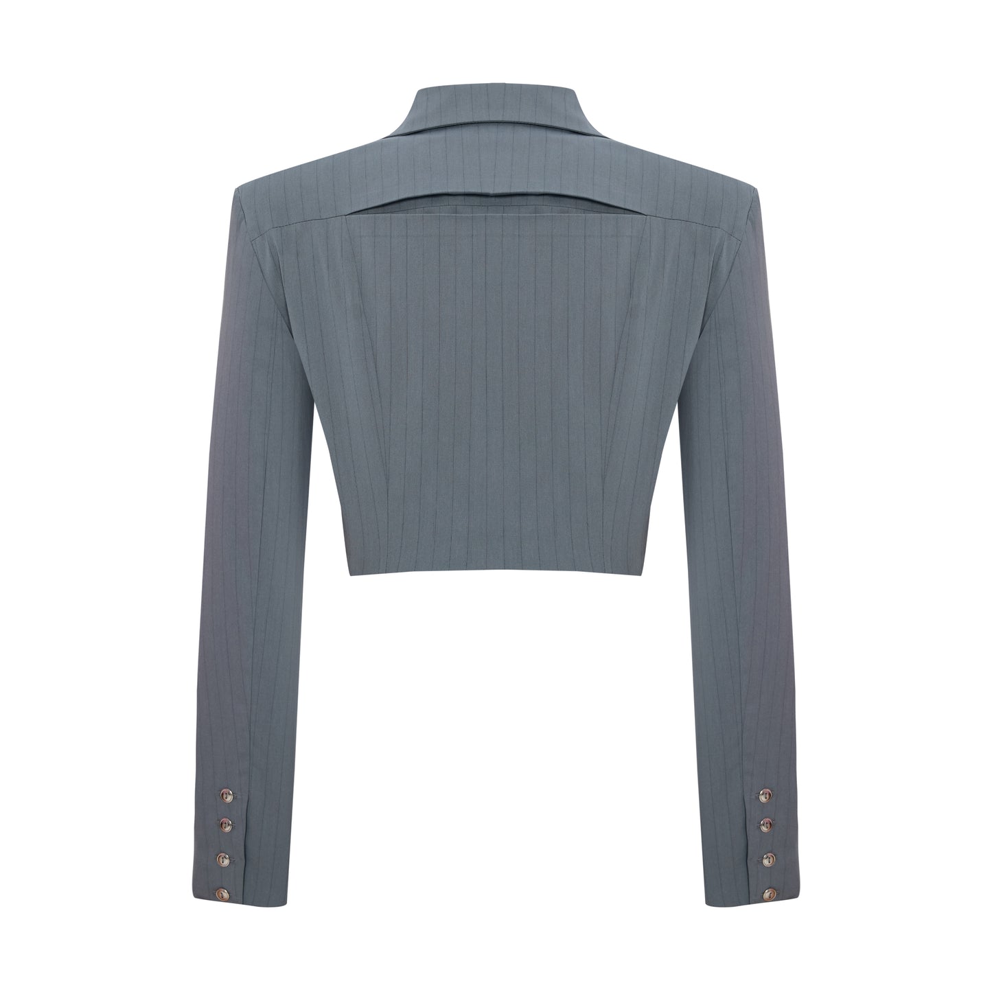 Day to Night in LA Metal Düğmeli Çizgili Dokuma Gömlek