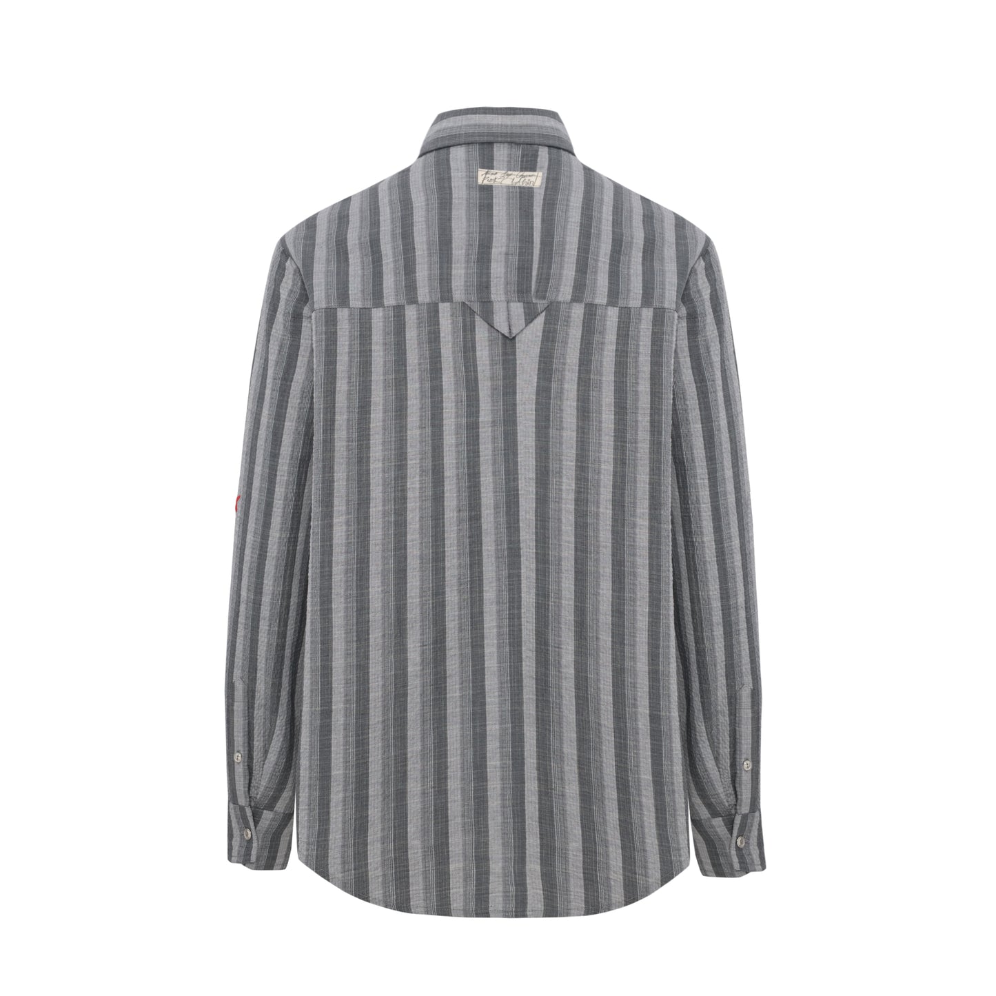 LINEN & COTTON BLEND CHECKED WOVEN SHIRT