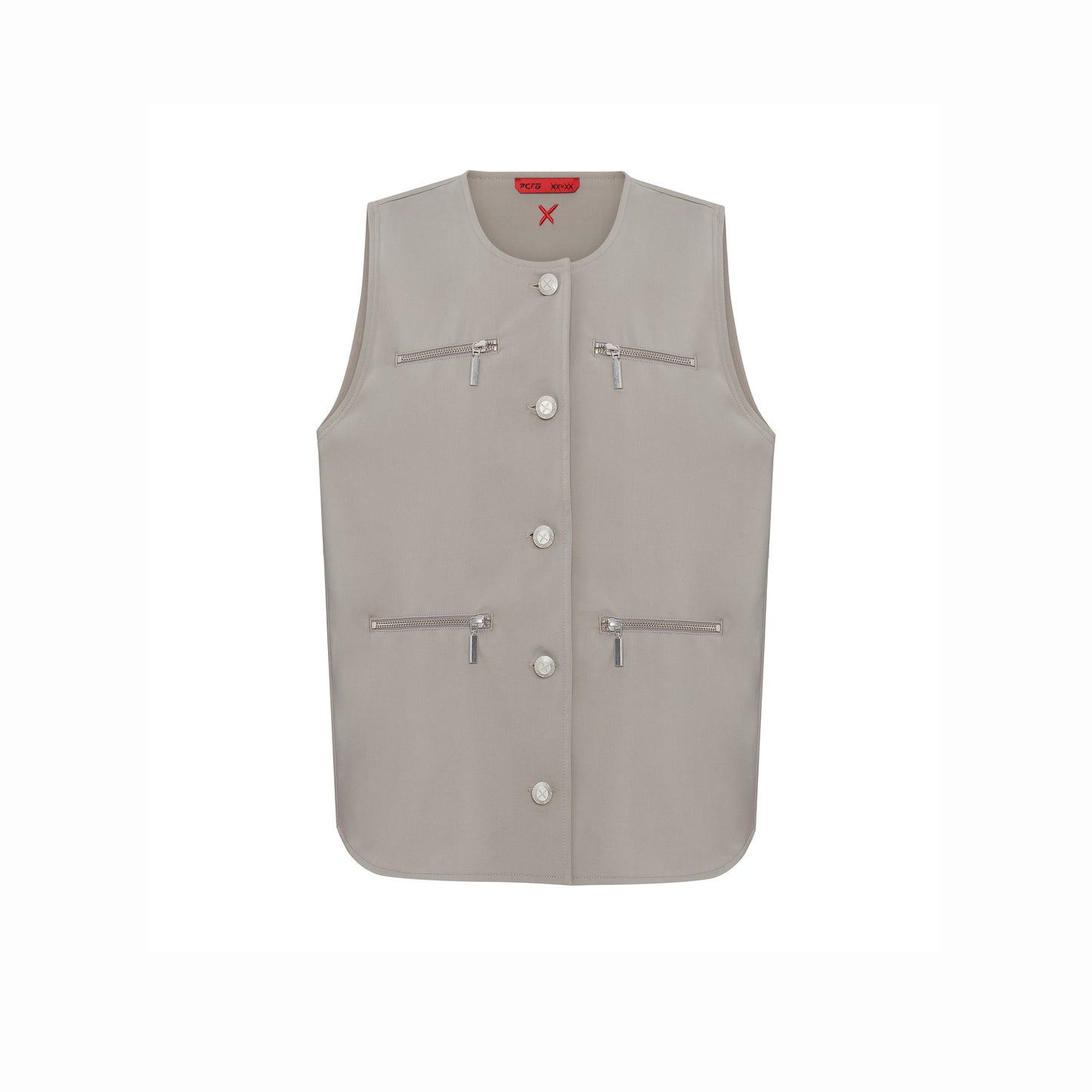 Day to Night in LA Fermuar Detaylı Dokuma Yelek