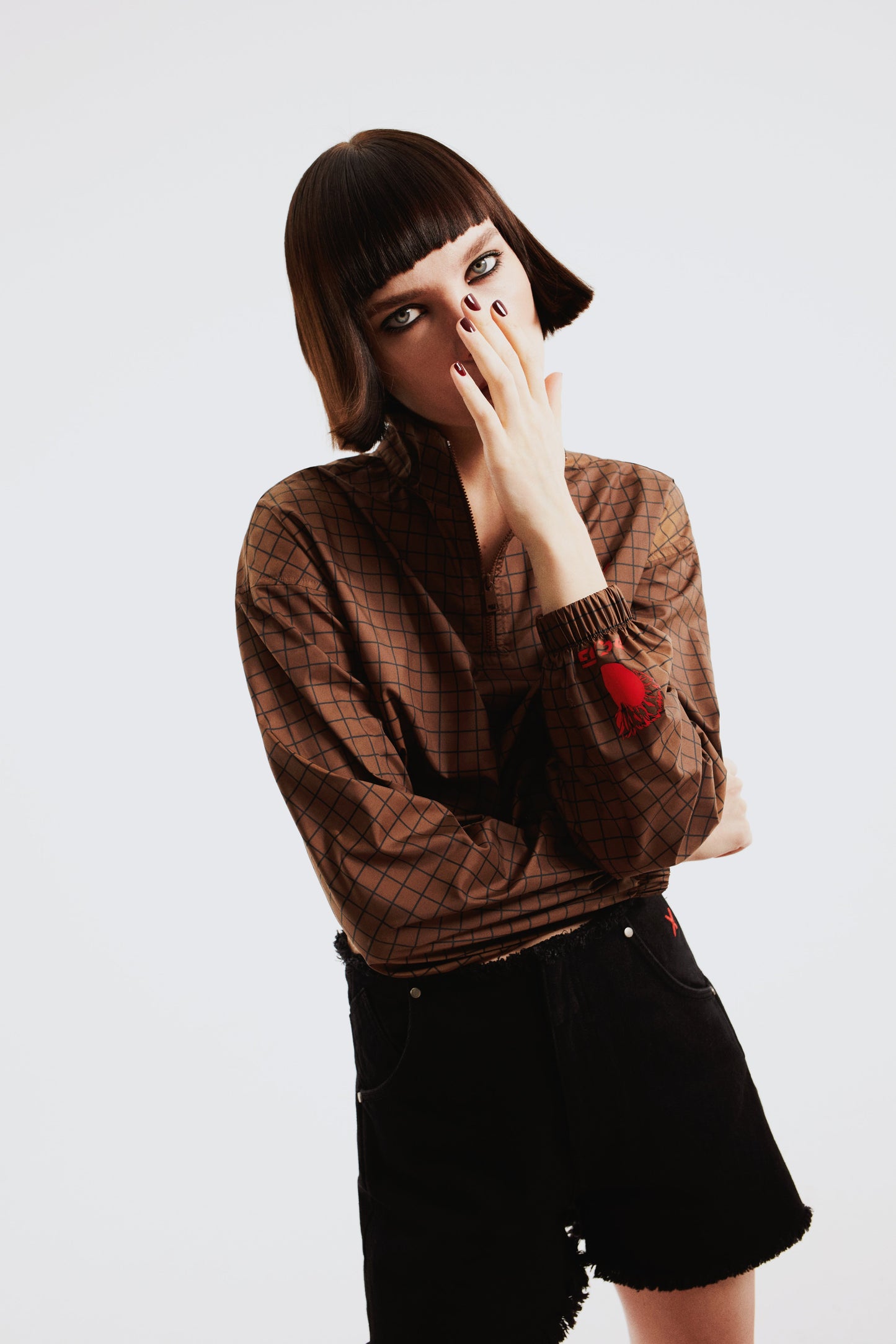 Boomerang Paraşüt Kumaş Crop Sweatshirt