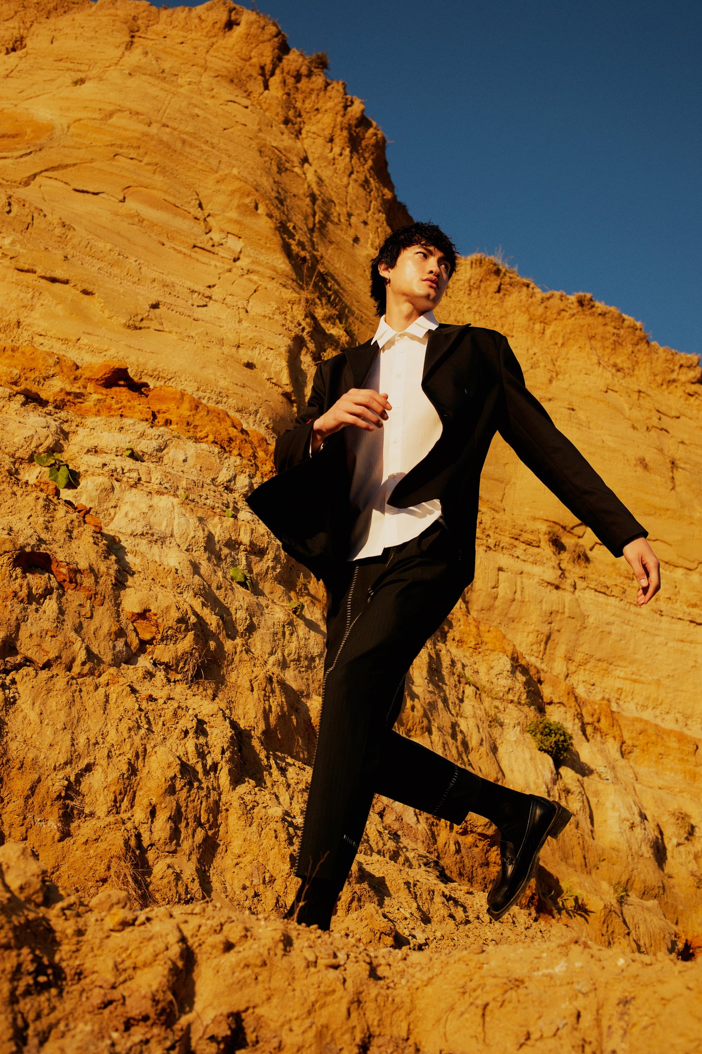 Free Heaven Çizgili Çift Fermuarlı Pantolon