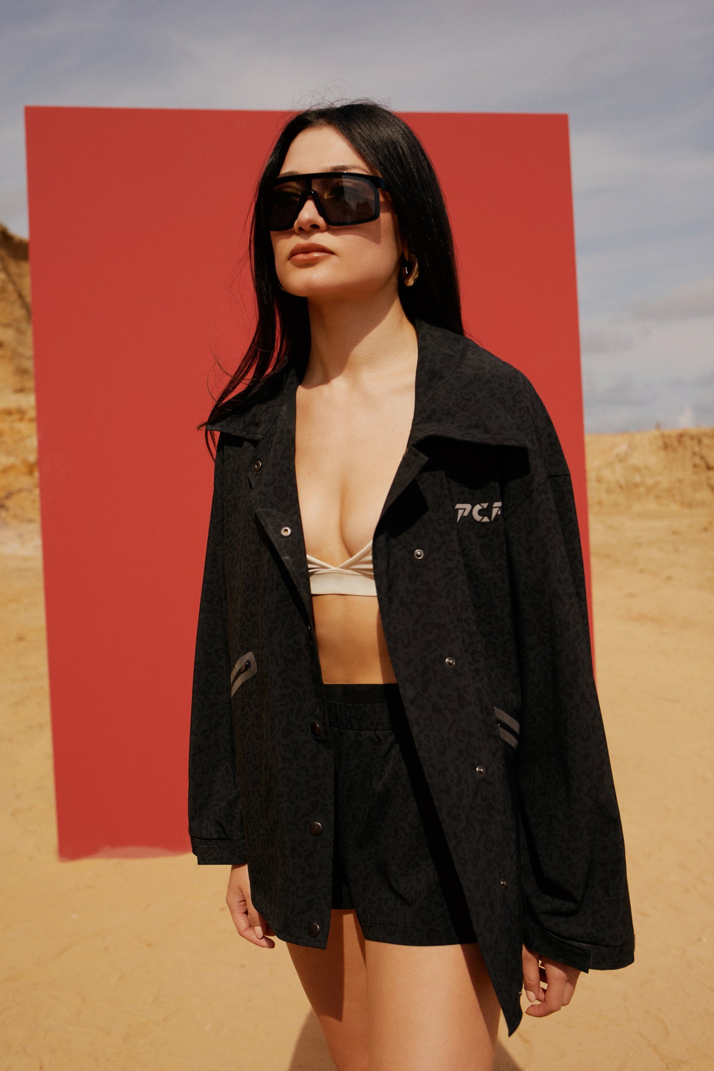 Free Heaven Leopar Desenli Spor Ceket