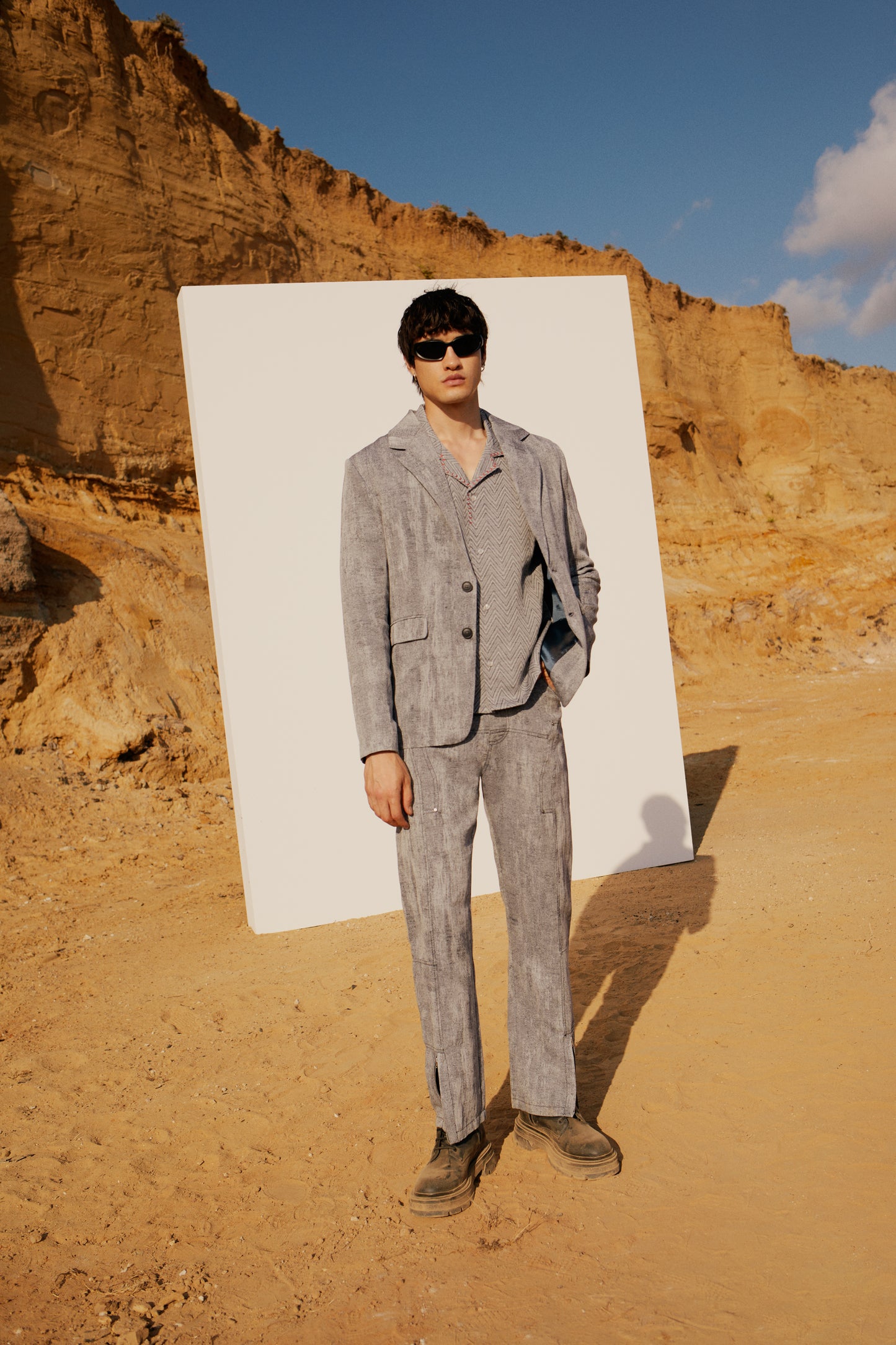 Pure Linen Free Heaven Linen Suit Blazer - Ultimate Gray