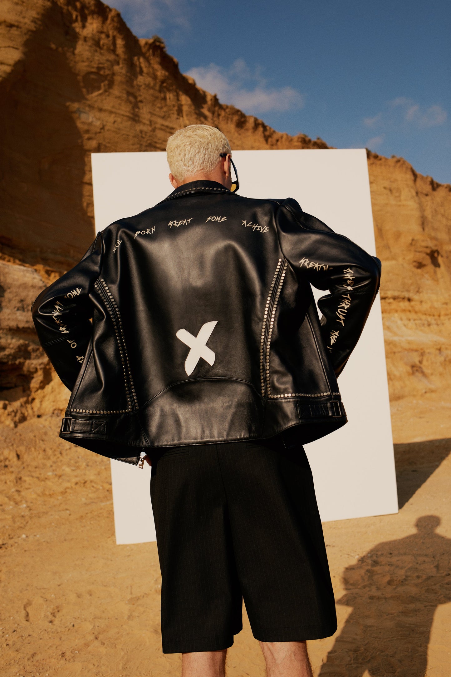 Free Heaven Leather Jacket Stud Rocks Details