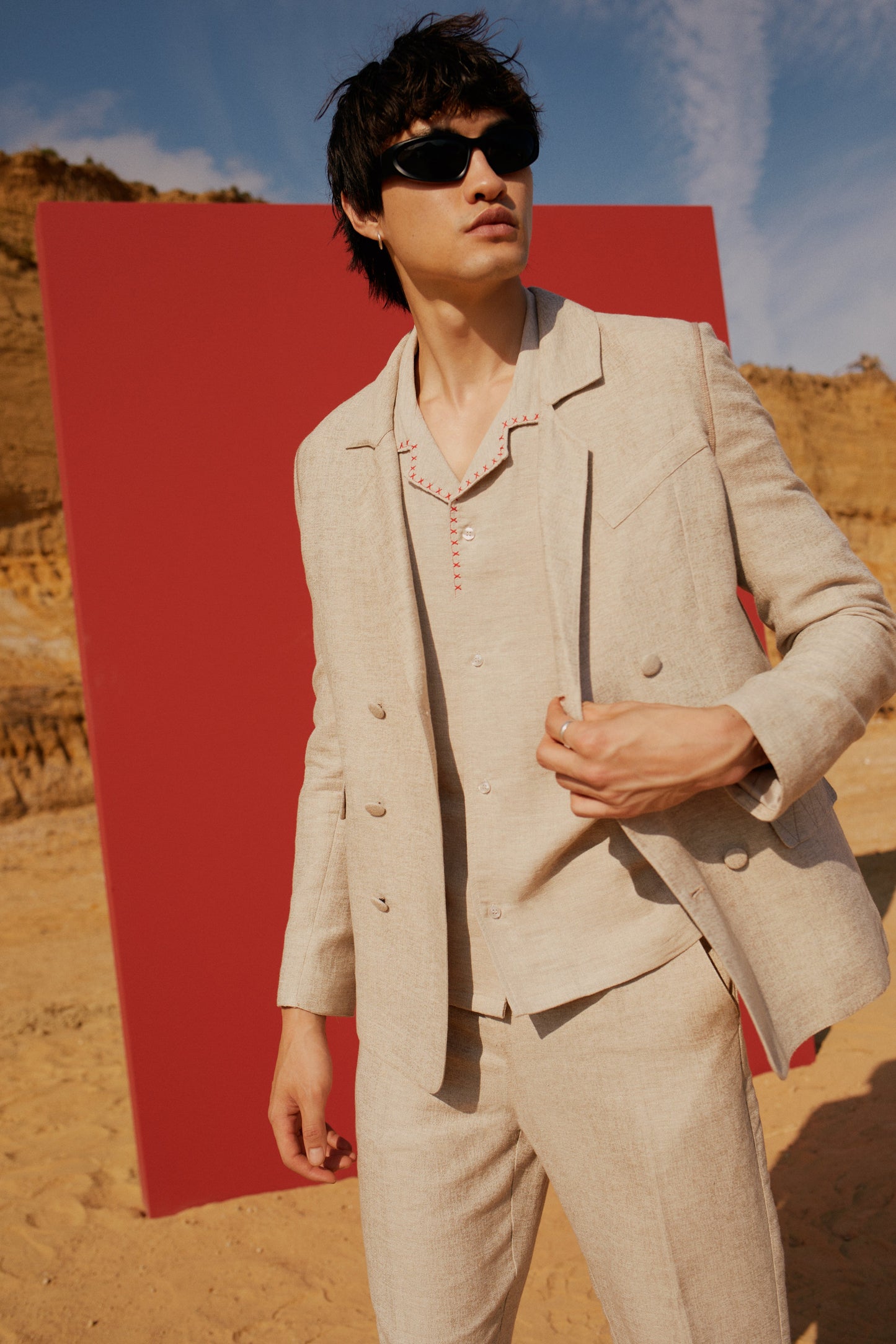 Free Heaven Oversize Keten Blazer