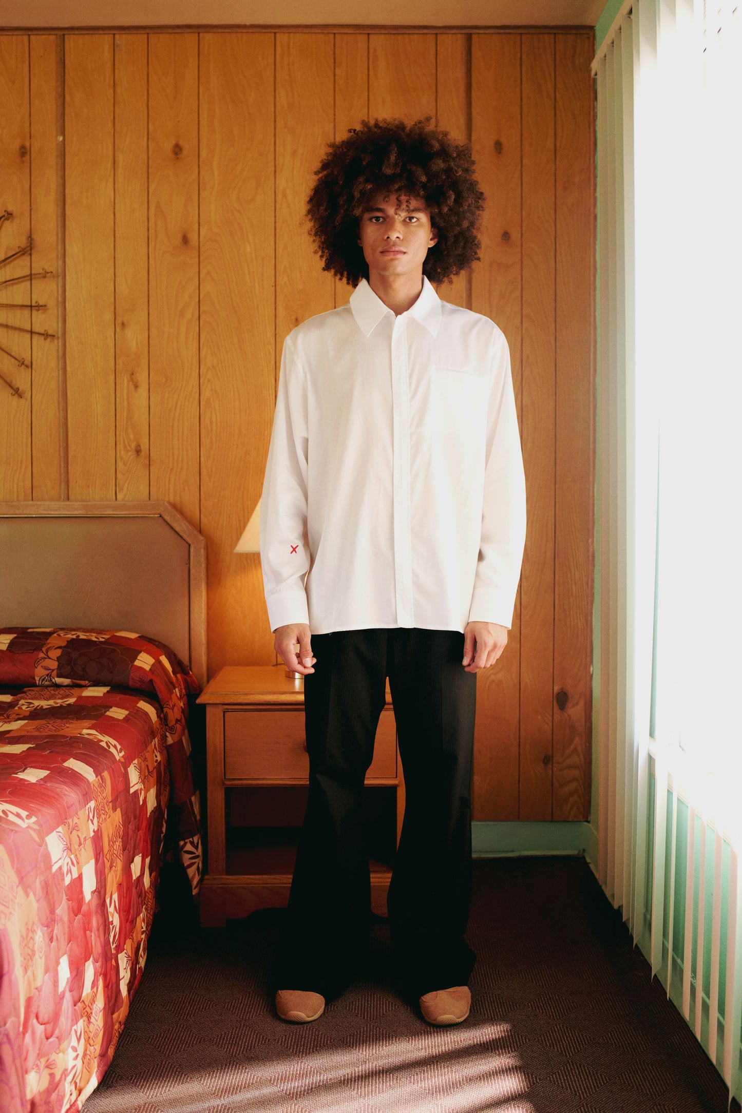 Day to Night in LA Çizgili Dokuma Flare Pantolon