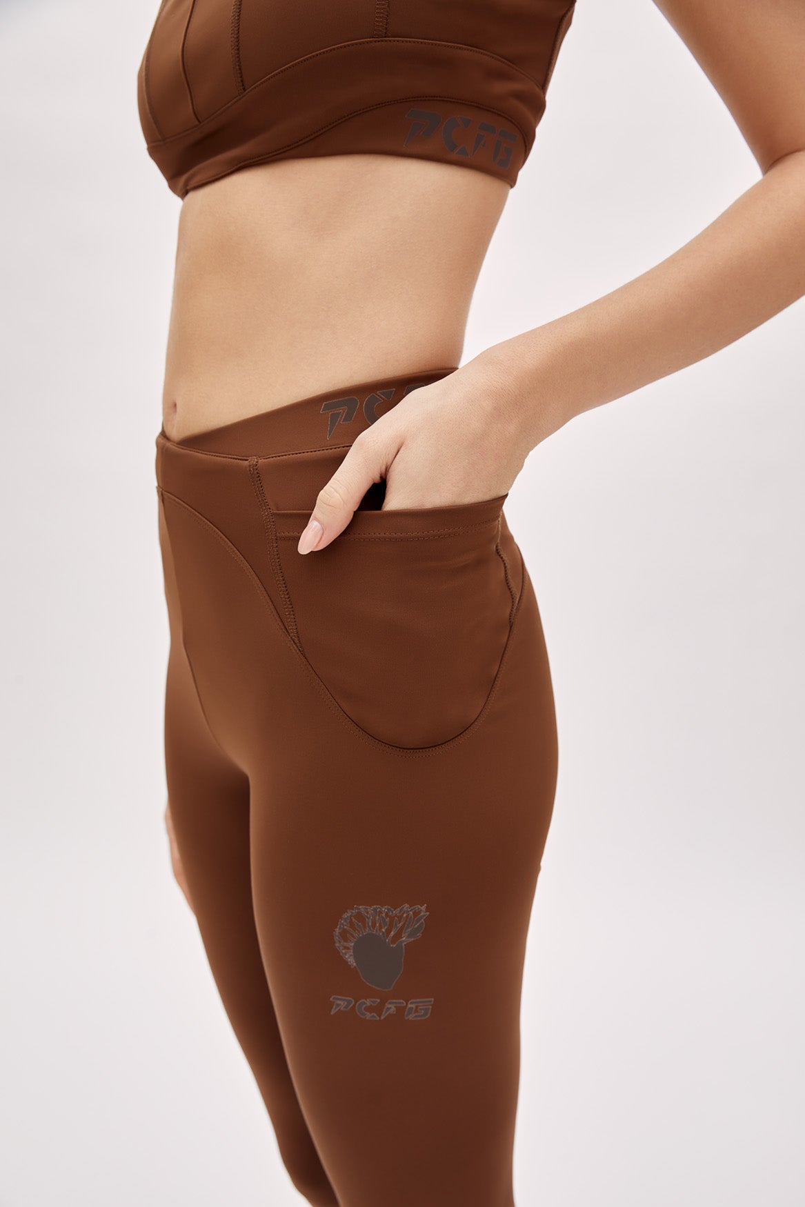 Boomerang Dikiş Desenli Spor Tayt