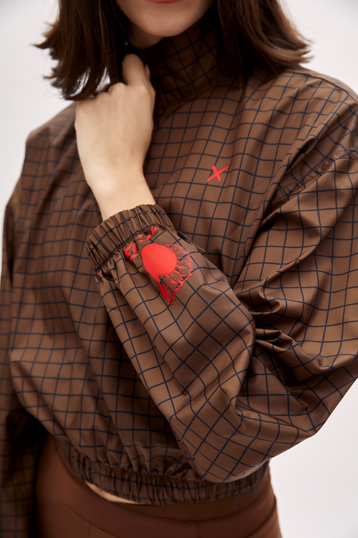 Boomerang Paraşüt Kumaş Crop Sweatshirt