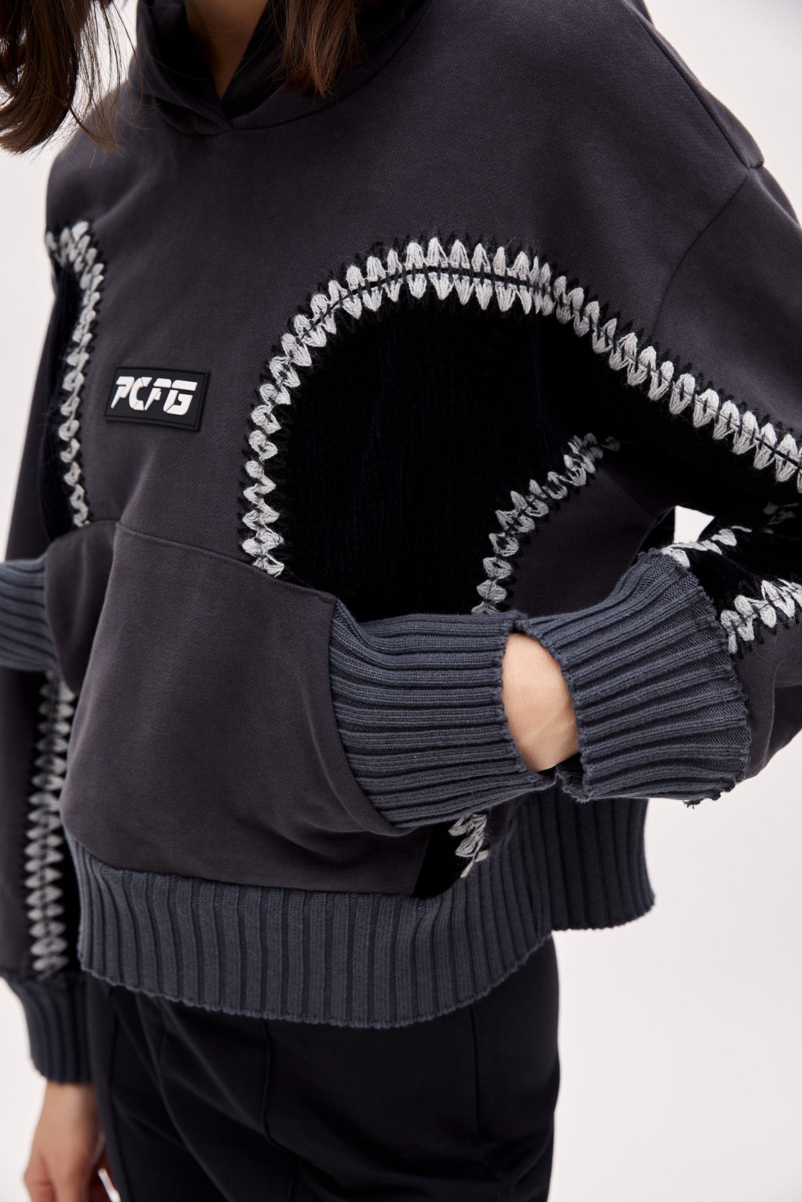 Boomerang Panelli Kadın Hoodie