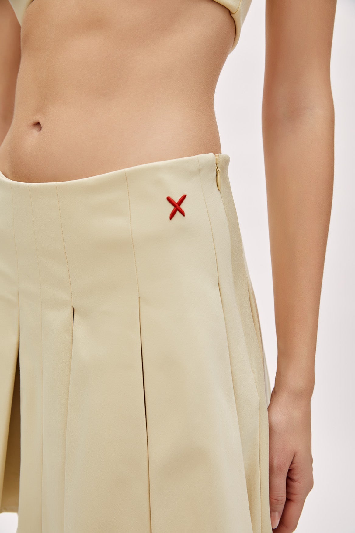 Boomerang Pleated Skirt