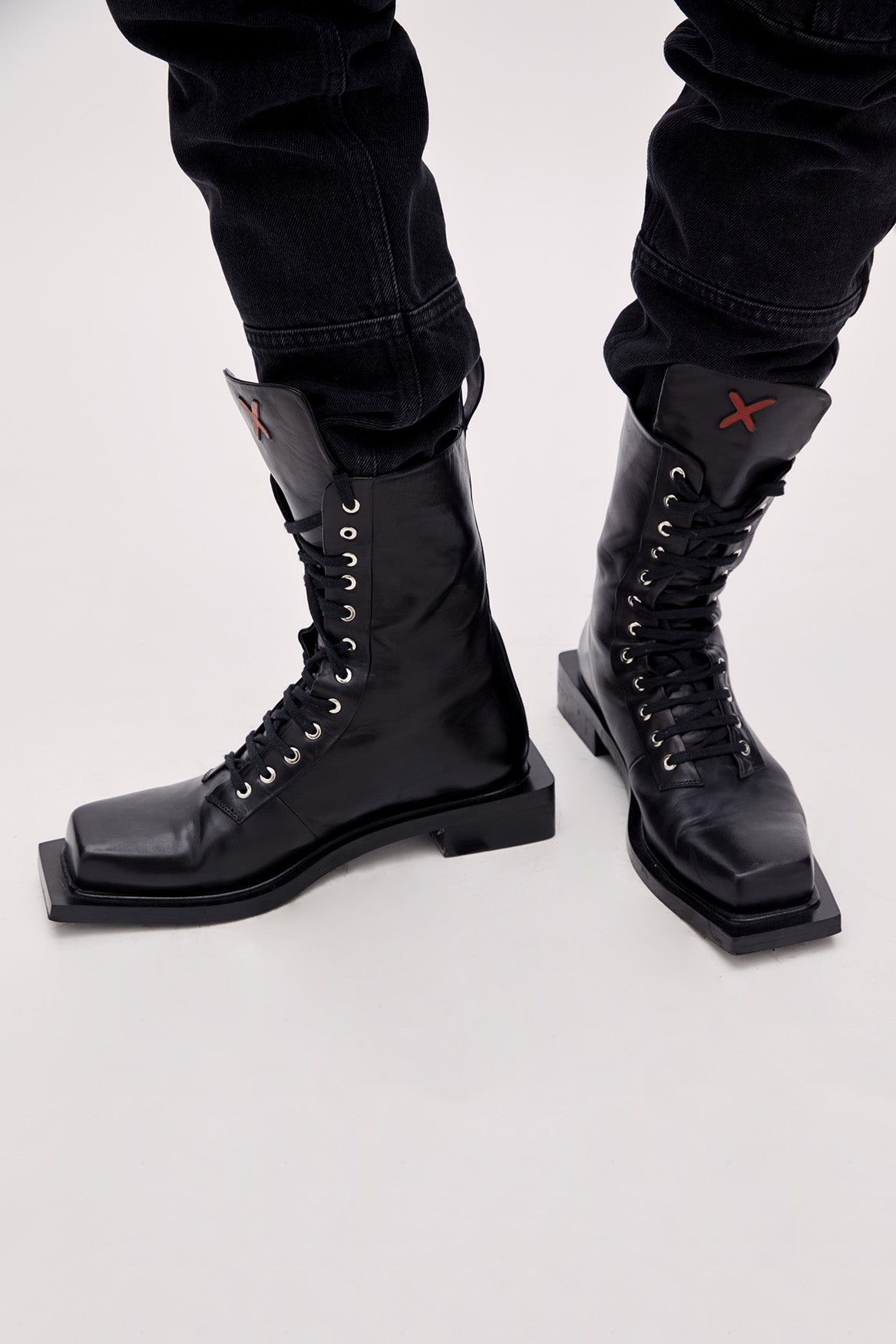 Boomerang Leather Combat Boots
