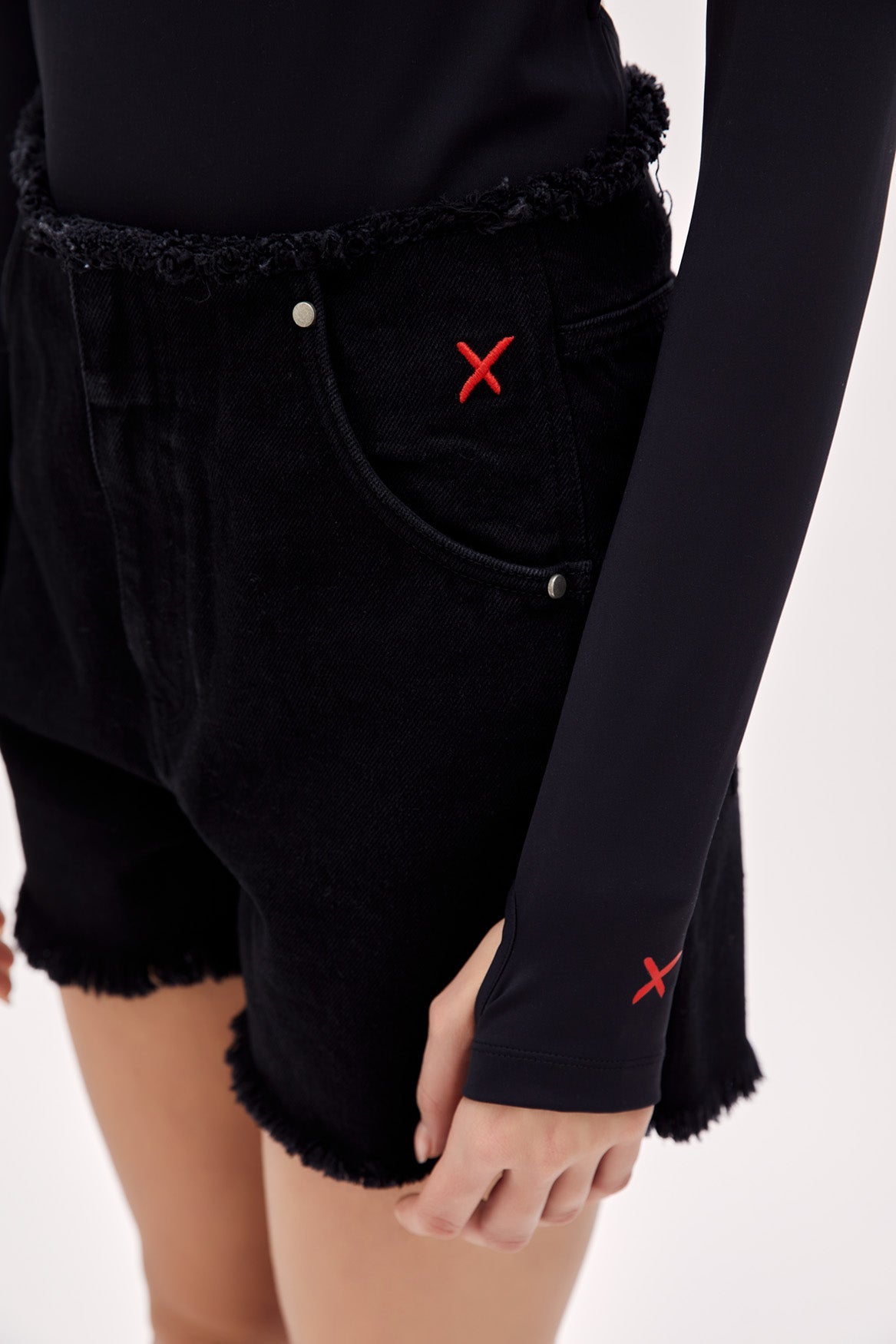 Boomerang High Waist Denim Shorts