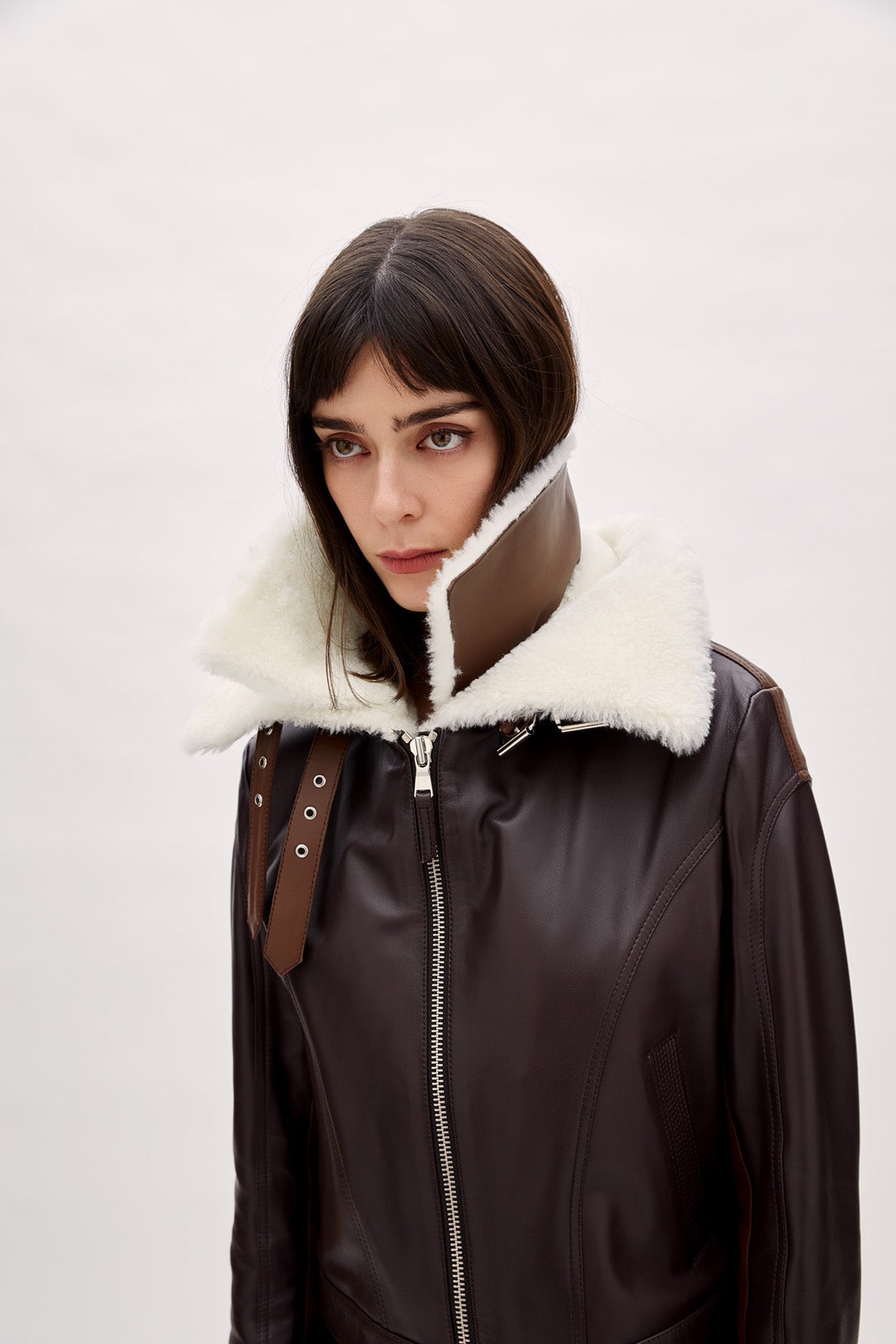 Boomerang Çift Yaka Deri Ceket