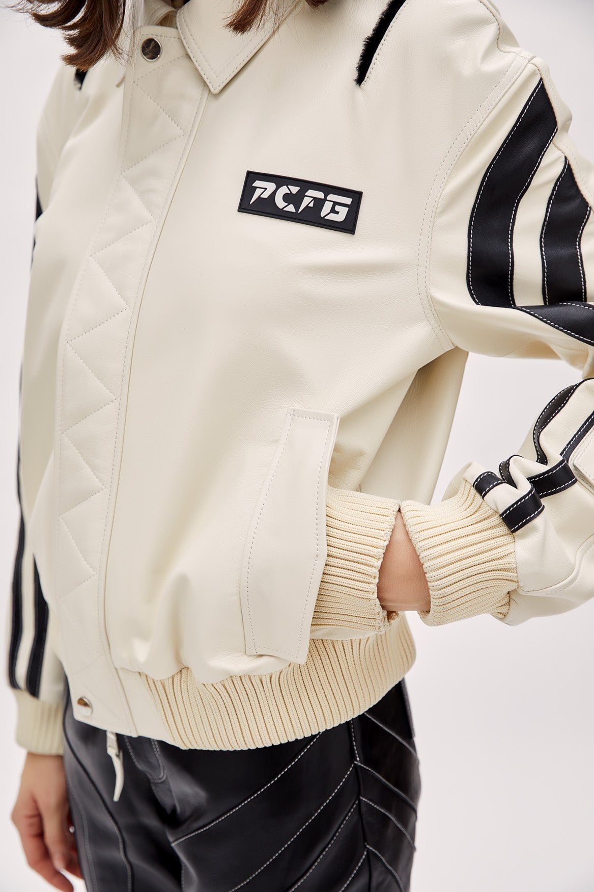 Boomerang Deri Biker Ceket